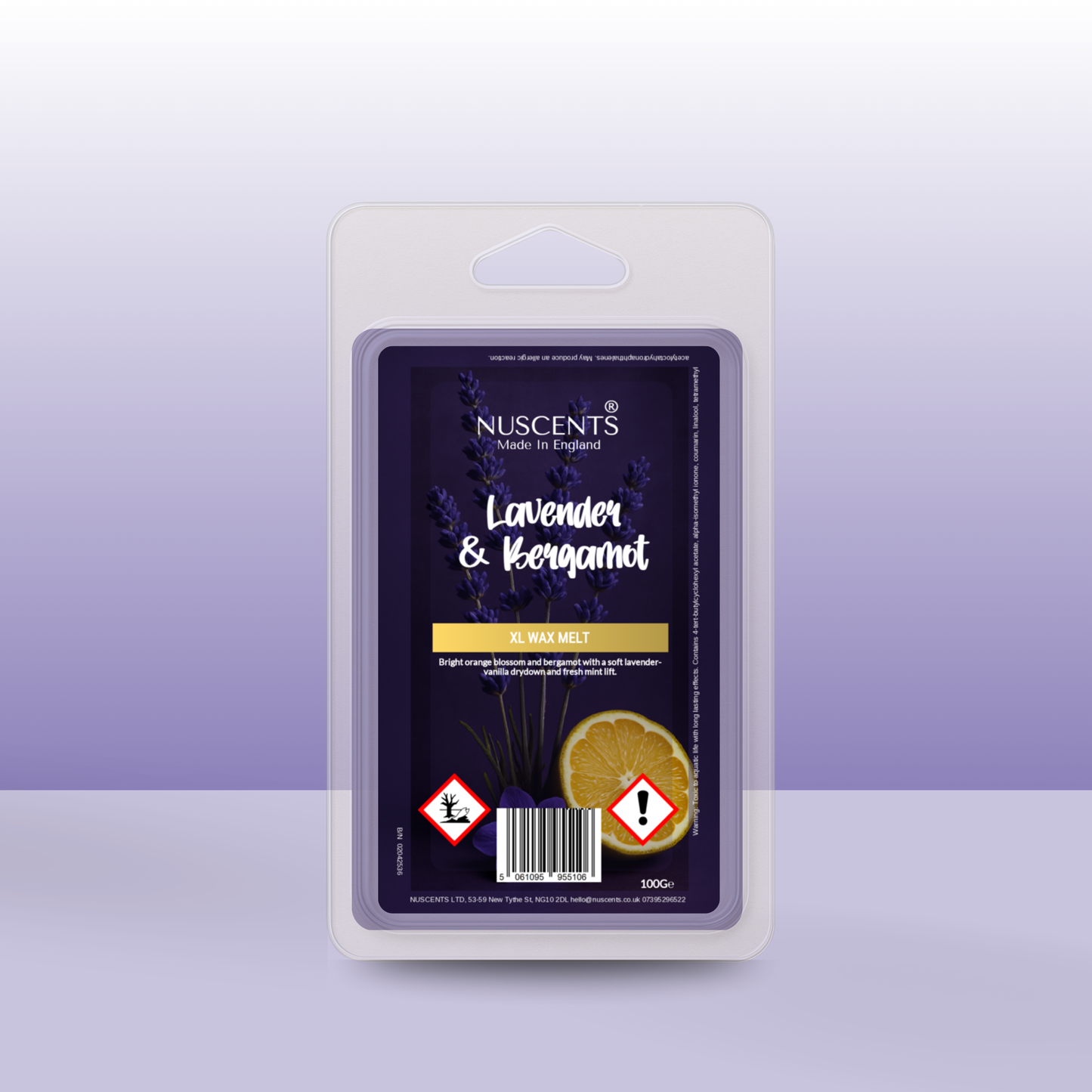 *NEW Lavender & Bergamot XL Wax Melt - Nuscents