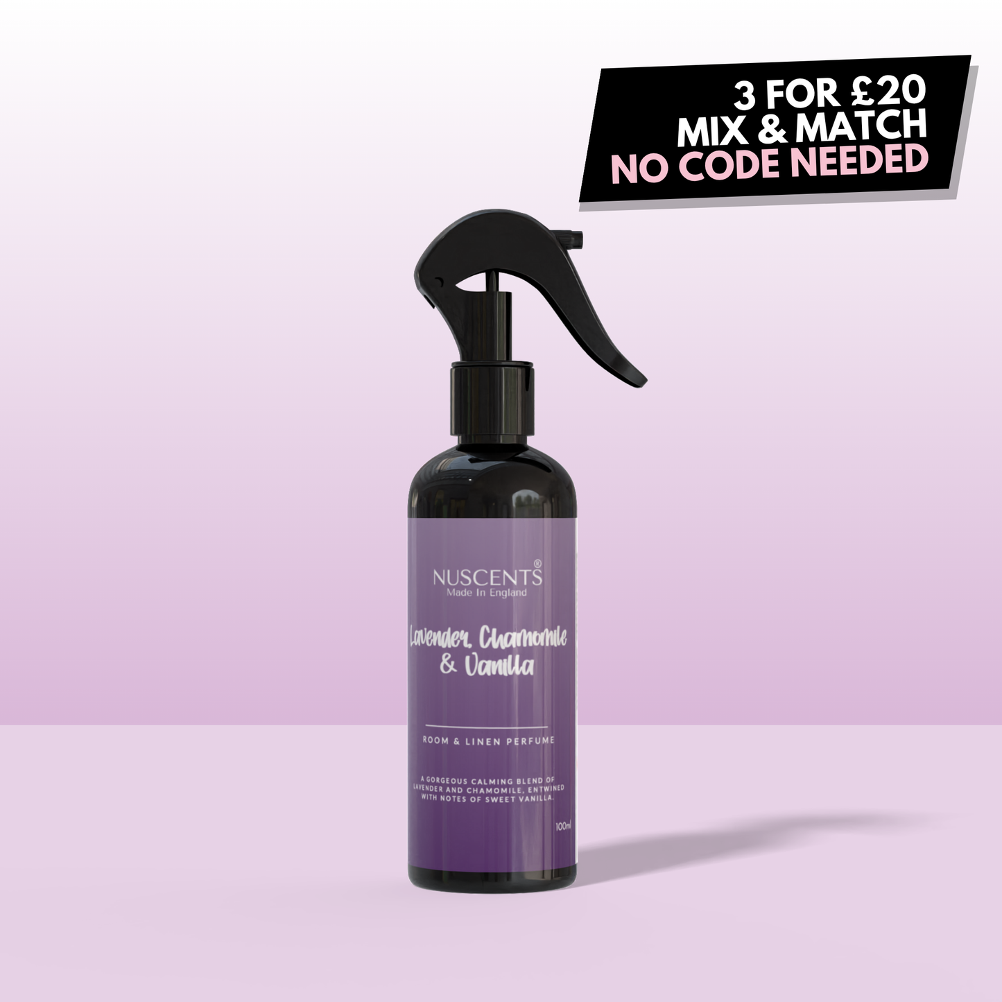 Lavender Chamomile & Vanilla Room & Linen Perfume Spray