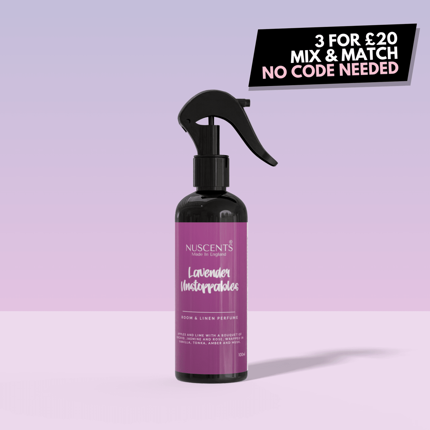 Lavender Unstoppables Room & Linen Perfume Spray - Nuscents