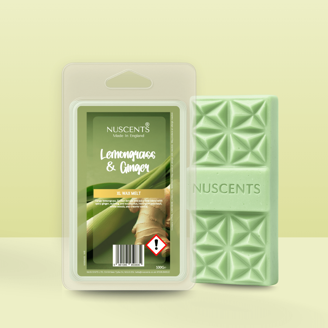 *Lemongrass & Ginger - Soy XL Wax Melt - Nuscents