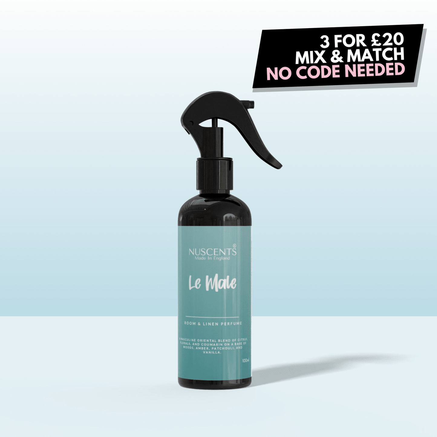 Le Male Room & Linen Perfume Spray - Nuscents