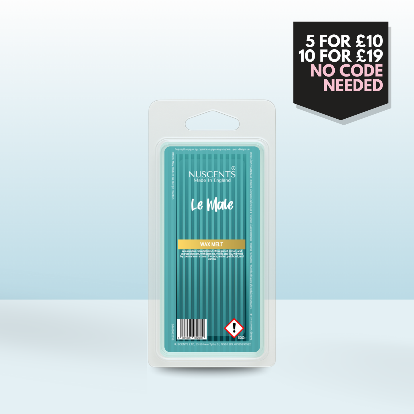 50g *LIMITED EDITION Le Male (JPG) Scented Wax Melt