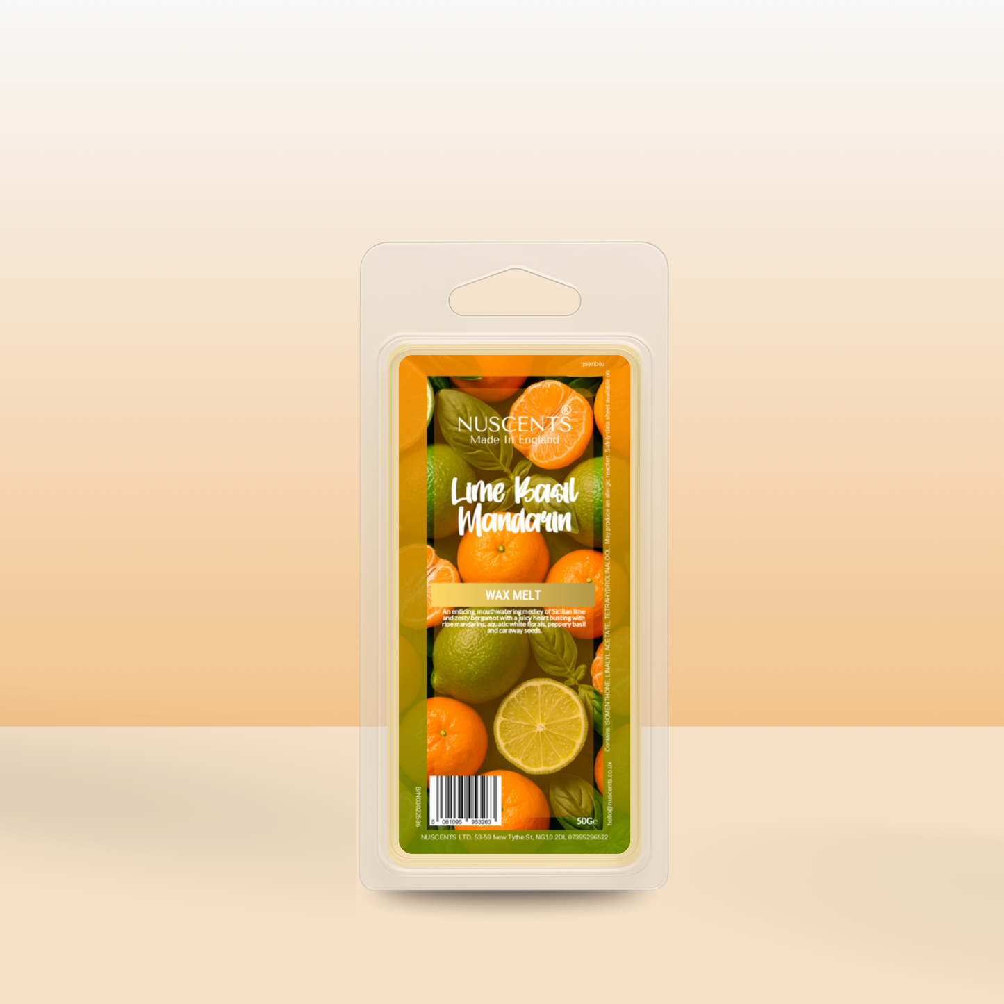 50g Lime Basil Mandarin Scented Wax Melt
