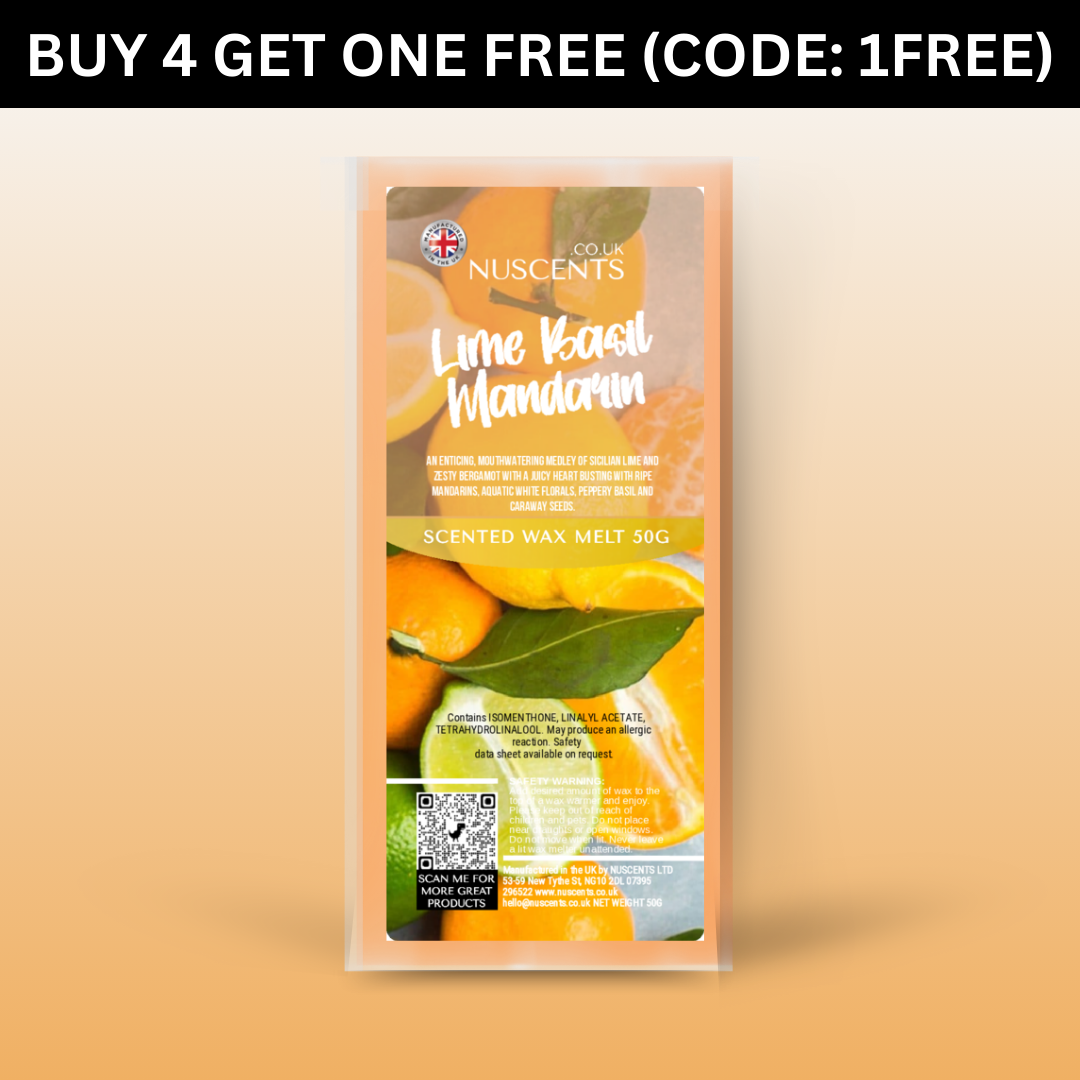 50g Lime Basil Mandarin Scented Wax Melt - Nuscents
