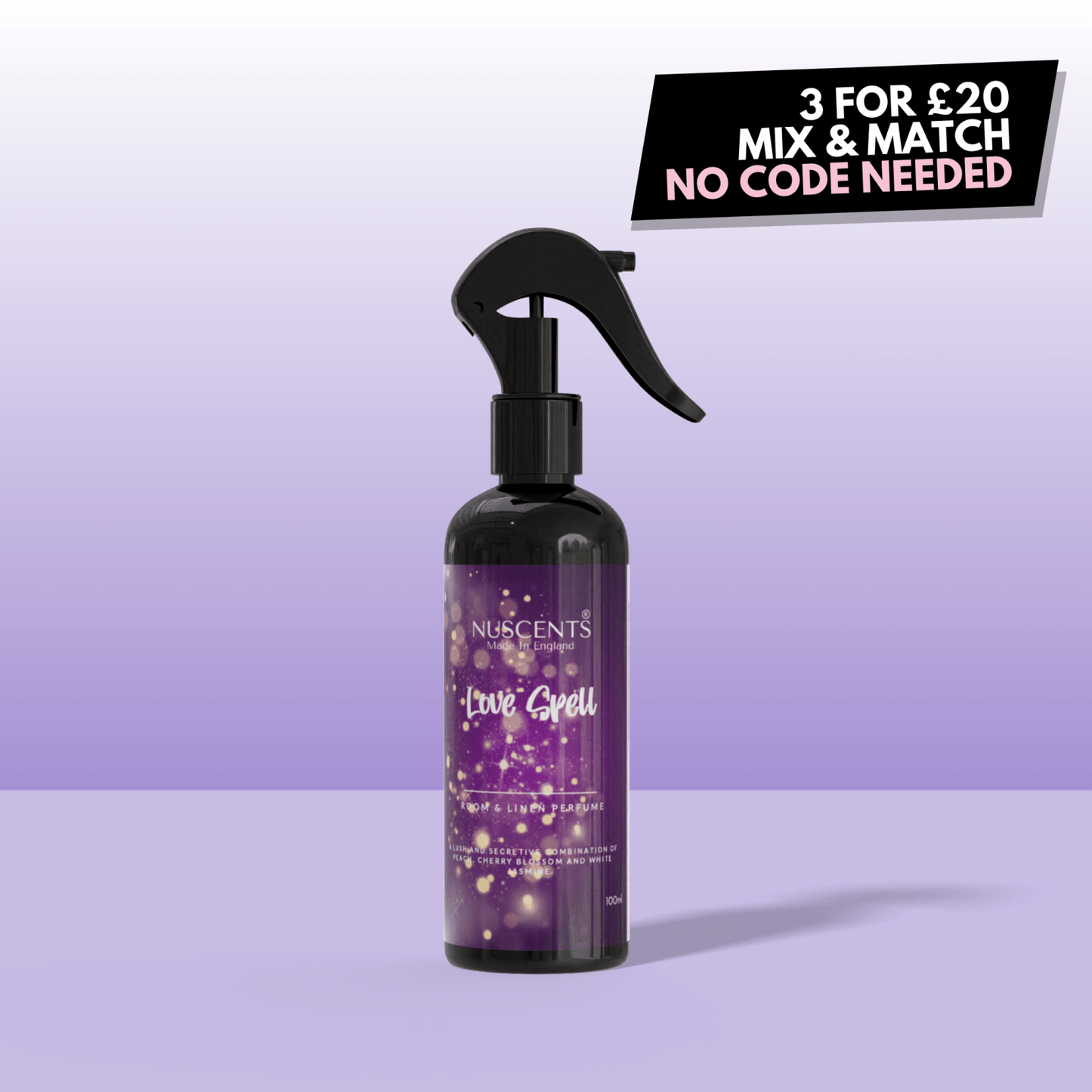 Love Spell Room & Linen Perfume Spray - Nuscents