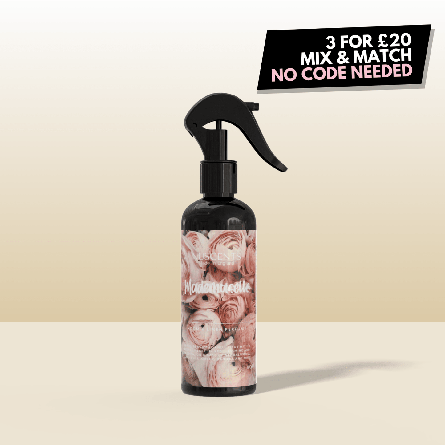 Mademoiselle Room & Linen Perfume Spray - Nuscents