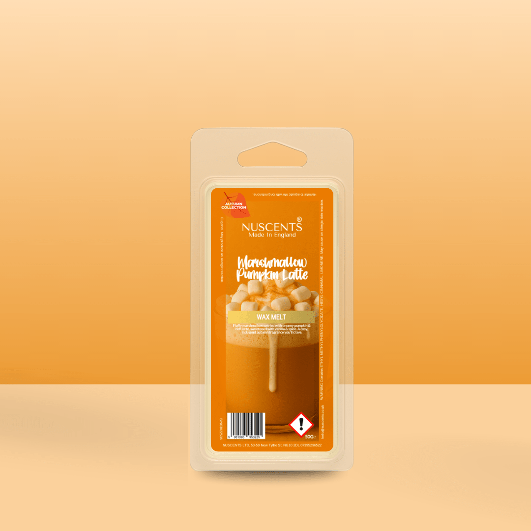 50g *AUTUMN Marshmallow Pumpkin Latte Scented Wax Melt - Nuscents