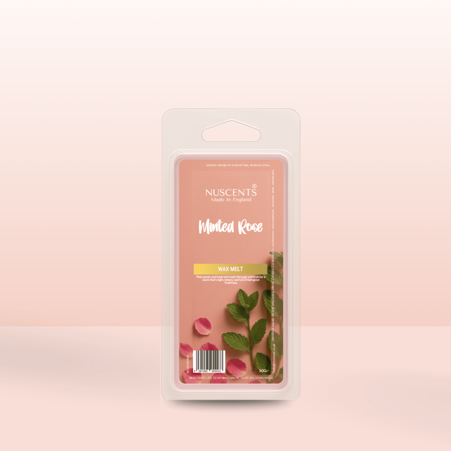 50g *Minted Rose Scented Wax Melt - Nuscents