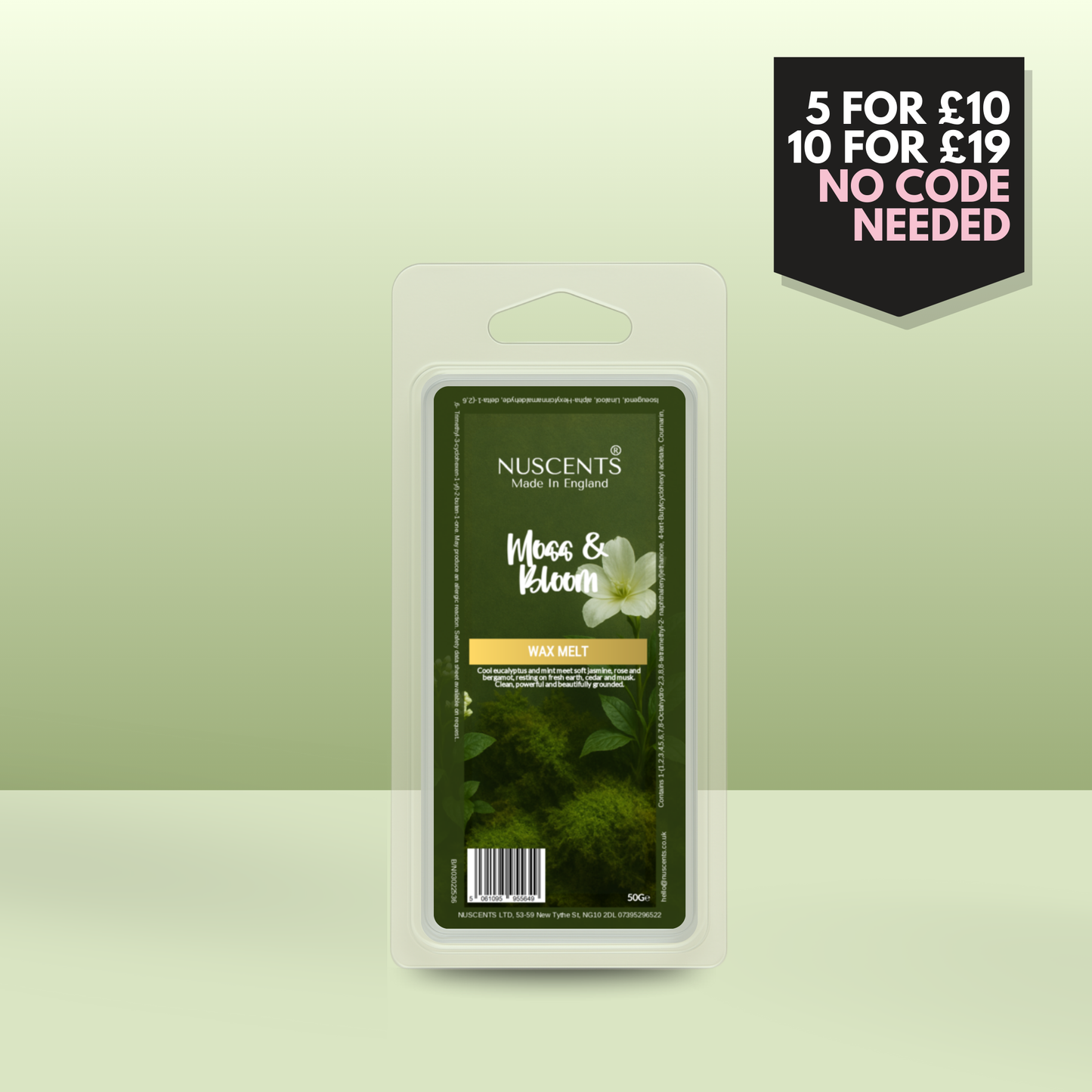 50g *NEW Moss & Bloom Scented Wax Melt