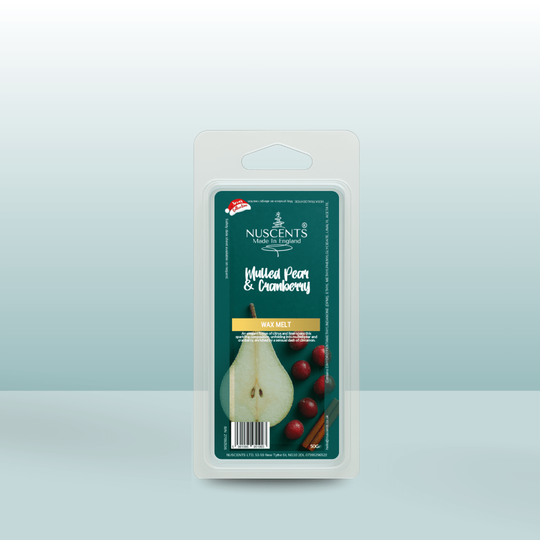 50g *CHRISTMAS Mulled Pear & Cranberry Scented Wax Melt - Nuscents