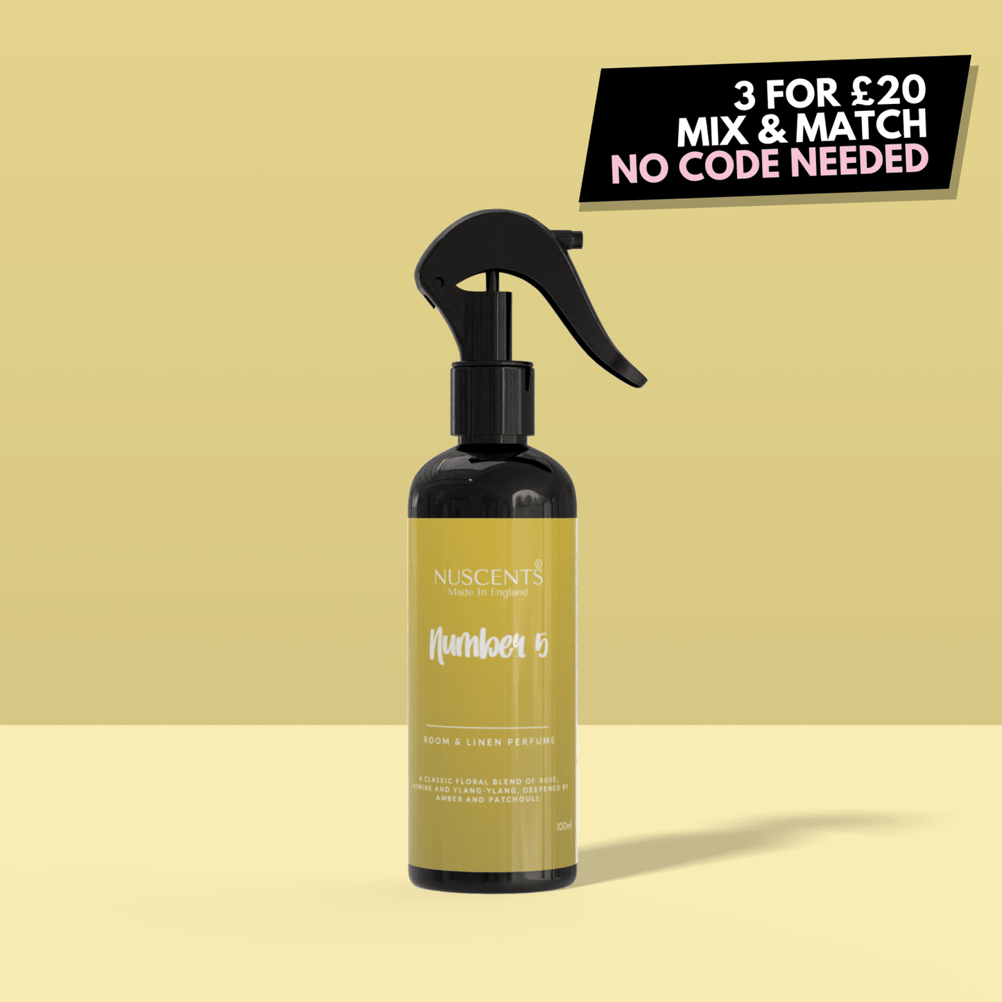 Number 5 Room & Linen Perfume Spray - Nuscents