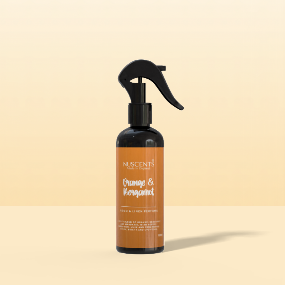 Orange & Bergamot Room & Linen Perfume Spray - Nuscents