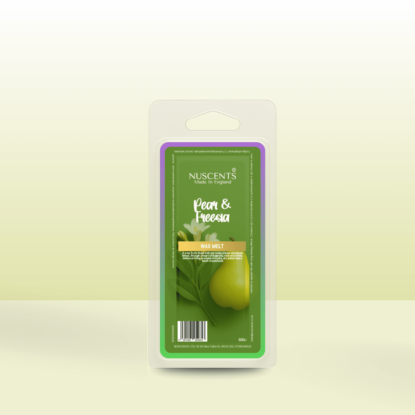 50g Pear & Freesia Scented Wax Melt - Nuscents