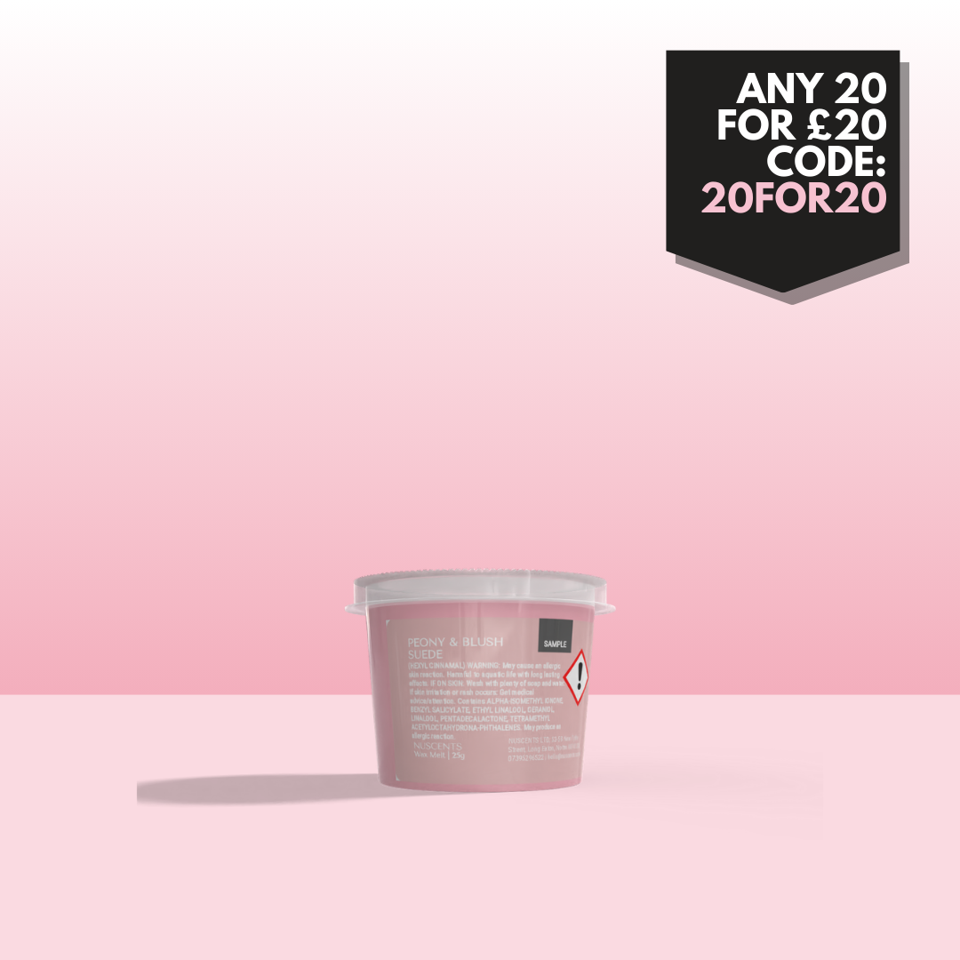 Peony & Blush Suede Wax Melt Sample 25g