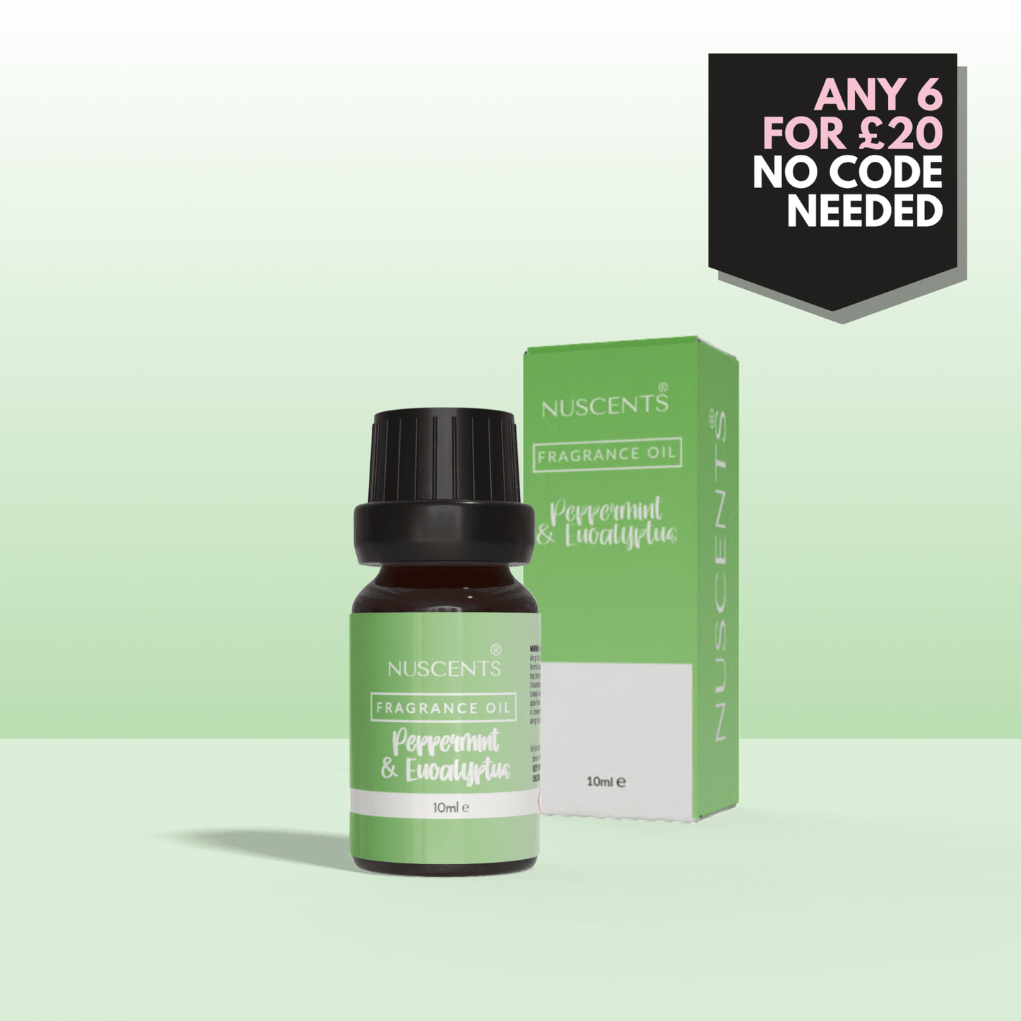 Peppermint & Eucalyptus Aroma Diffuser Fragrance Oil - Nuscents