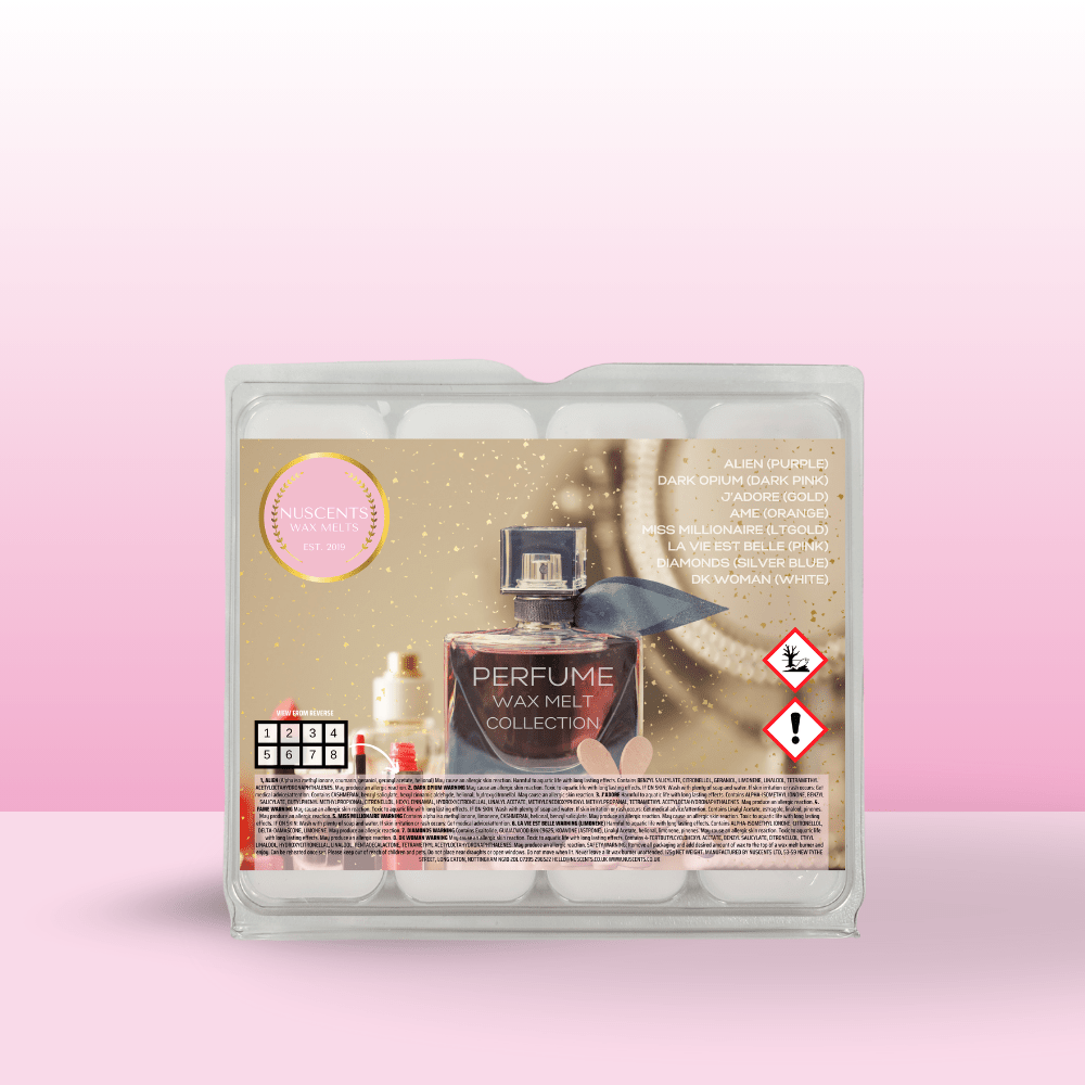 Perfume For Her 8 Scent Wax Melt Scent Collection Box - Nuscents