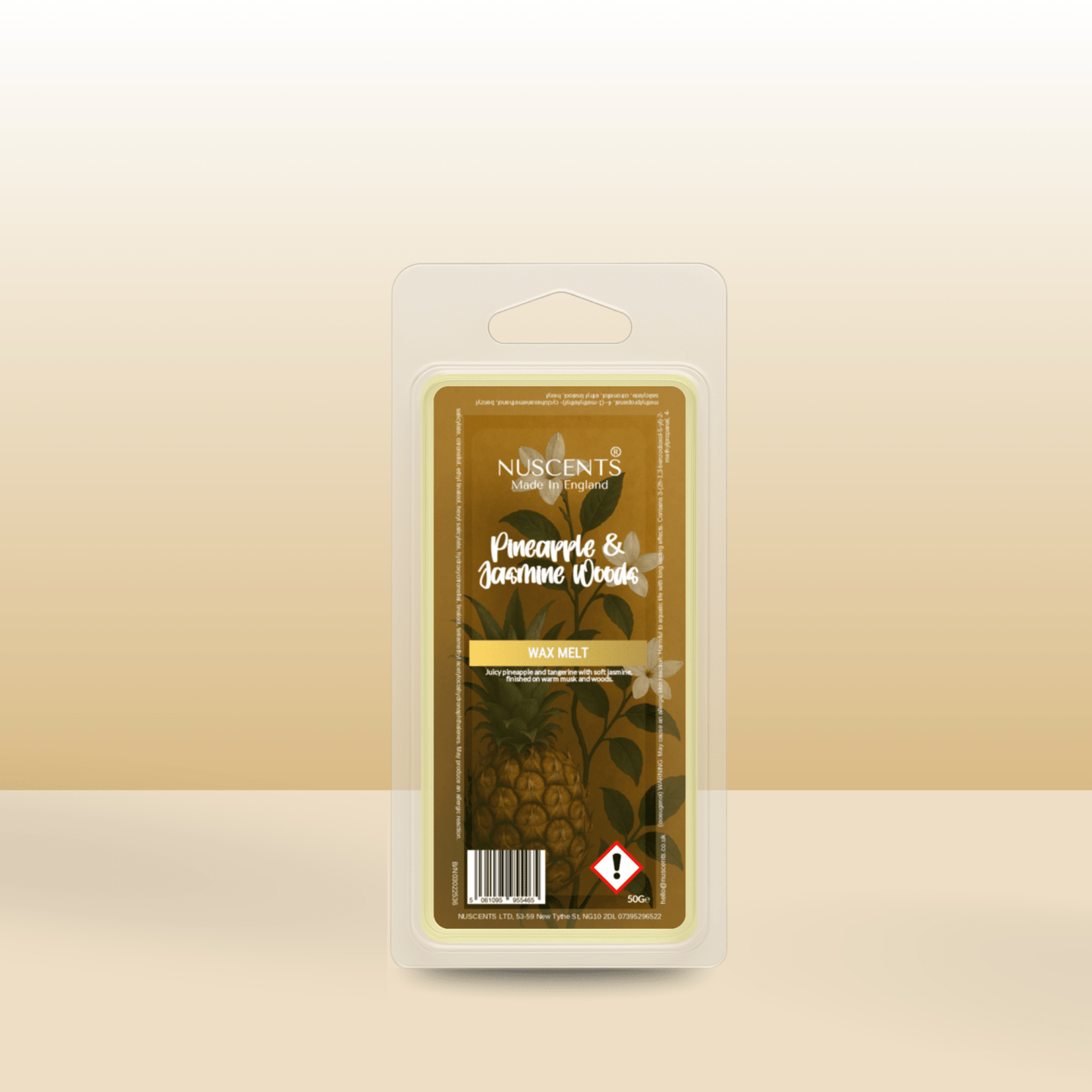 50g *Pineapple & Jasmine Woods Scented Wax Melt - Nuscents