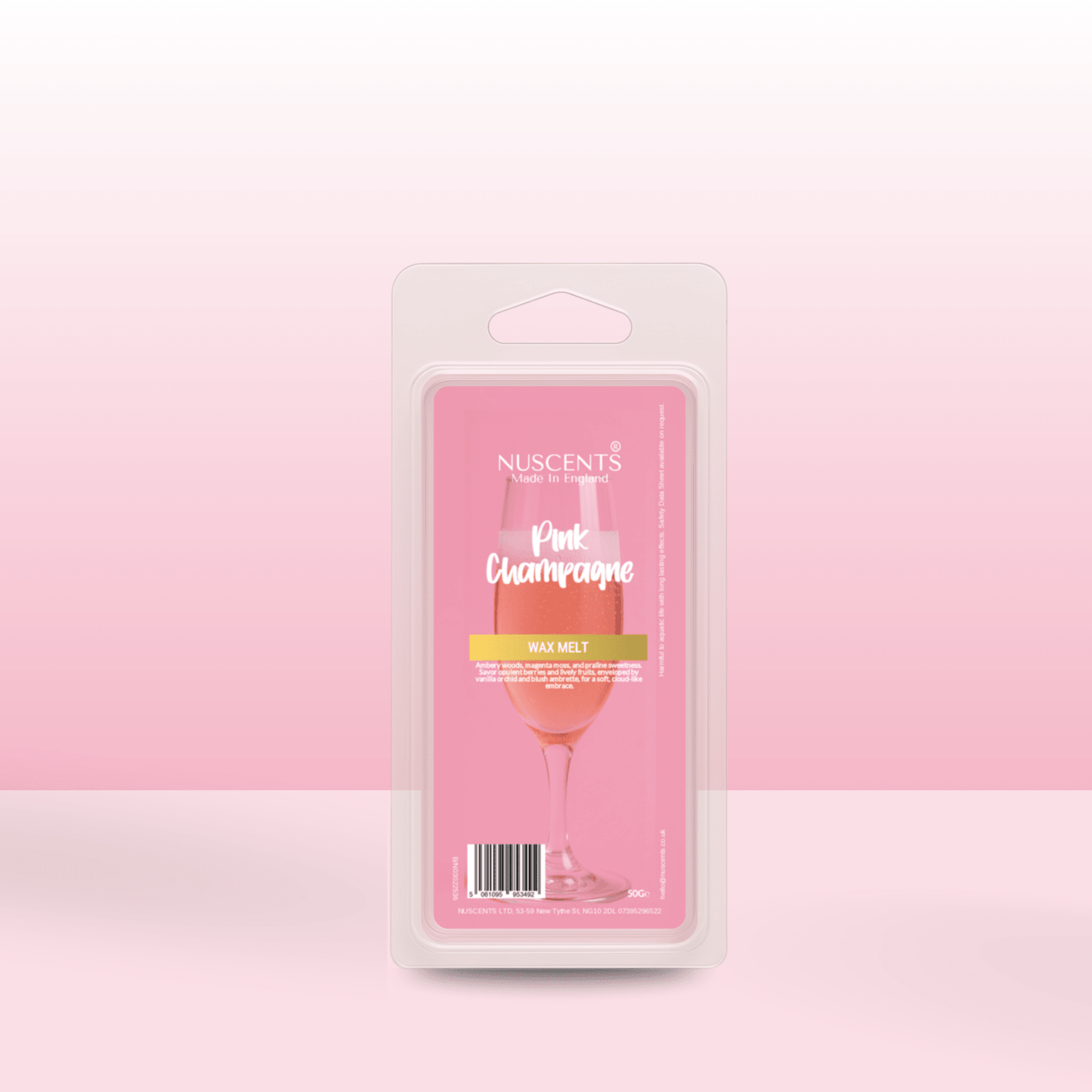 50g *Pink Champagne Scented Wax Melt - Nuscents
