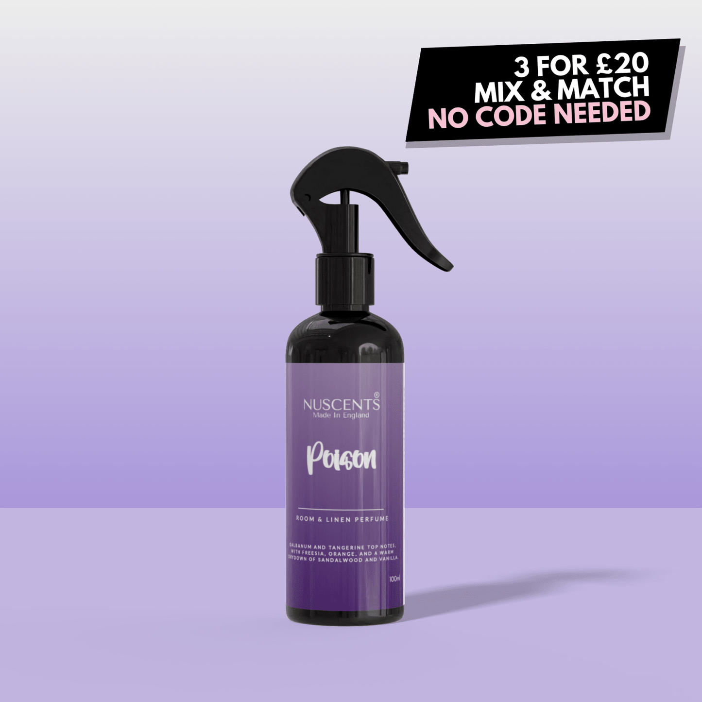 Poison Room & Linen Perfume Spray - Nuscents