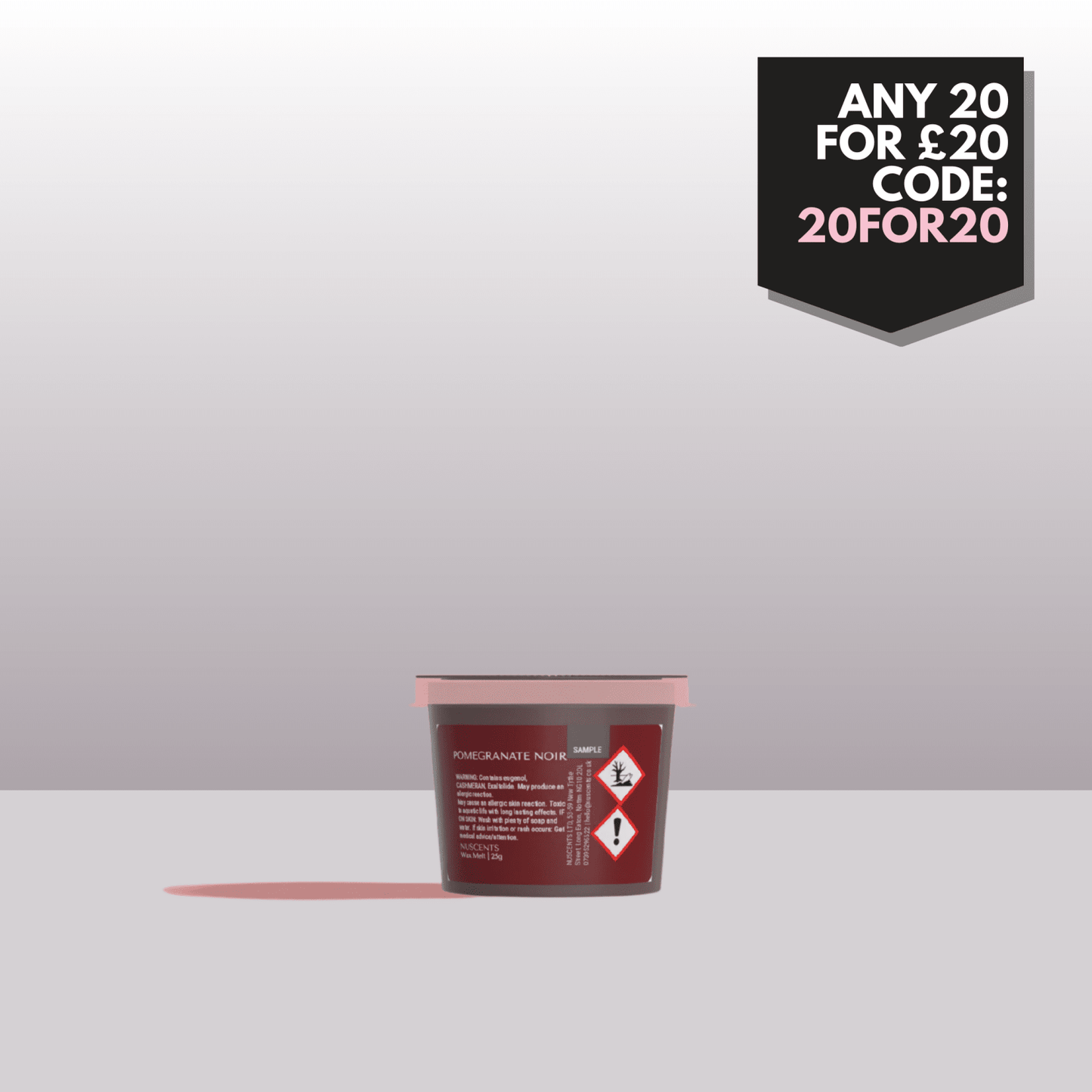 Pomegranate Noir Wax Melt Sample 25g - Nuscents