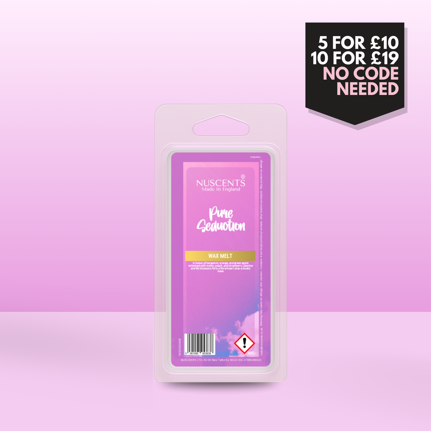 50g *LAST CHANCE Pure Seduction Scented Wax Melt