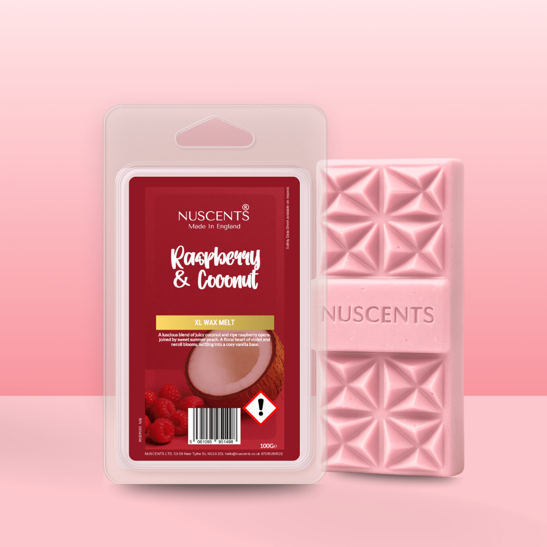*Raspberry & Coconut - Soy XL Wax Melt - Nuscents