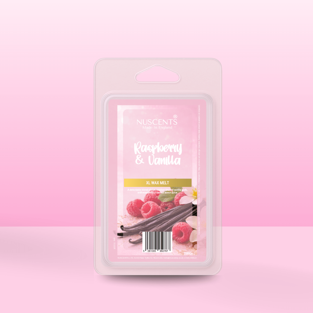 *Raspberry & Vanilla - Soy XL Wax Melt - Nuscents