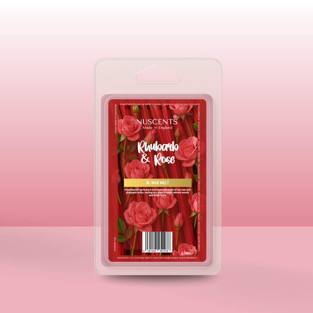 Rhubarb & Rose XL Wax Melt - Nuscents
