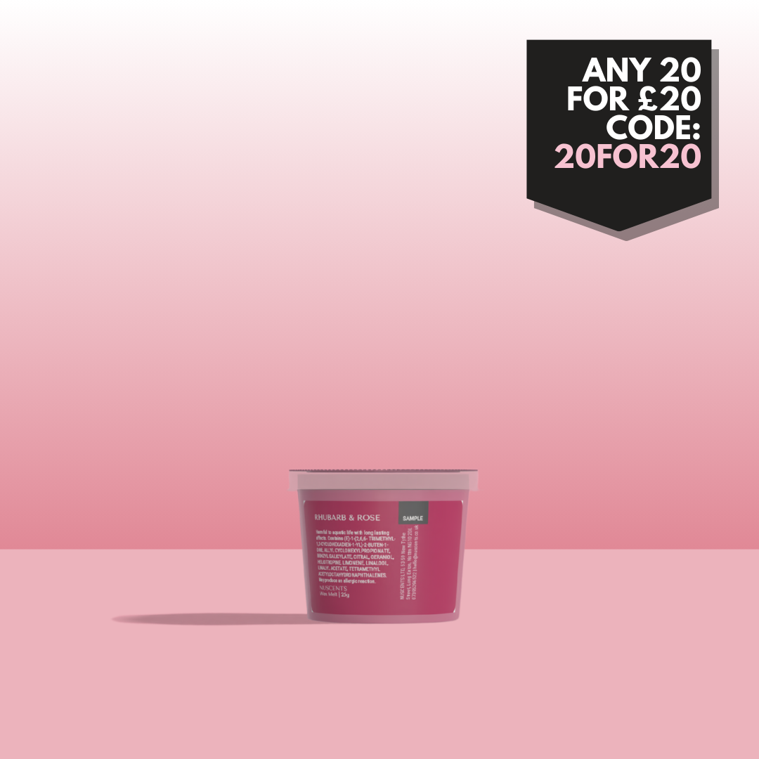 Rhubarb & Rose Wax Melt Sample 25g - Nuscents