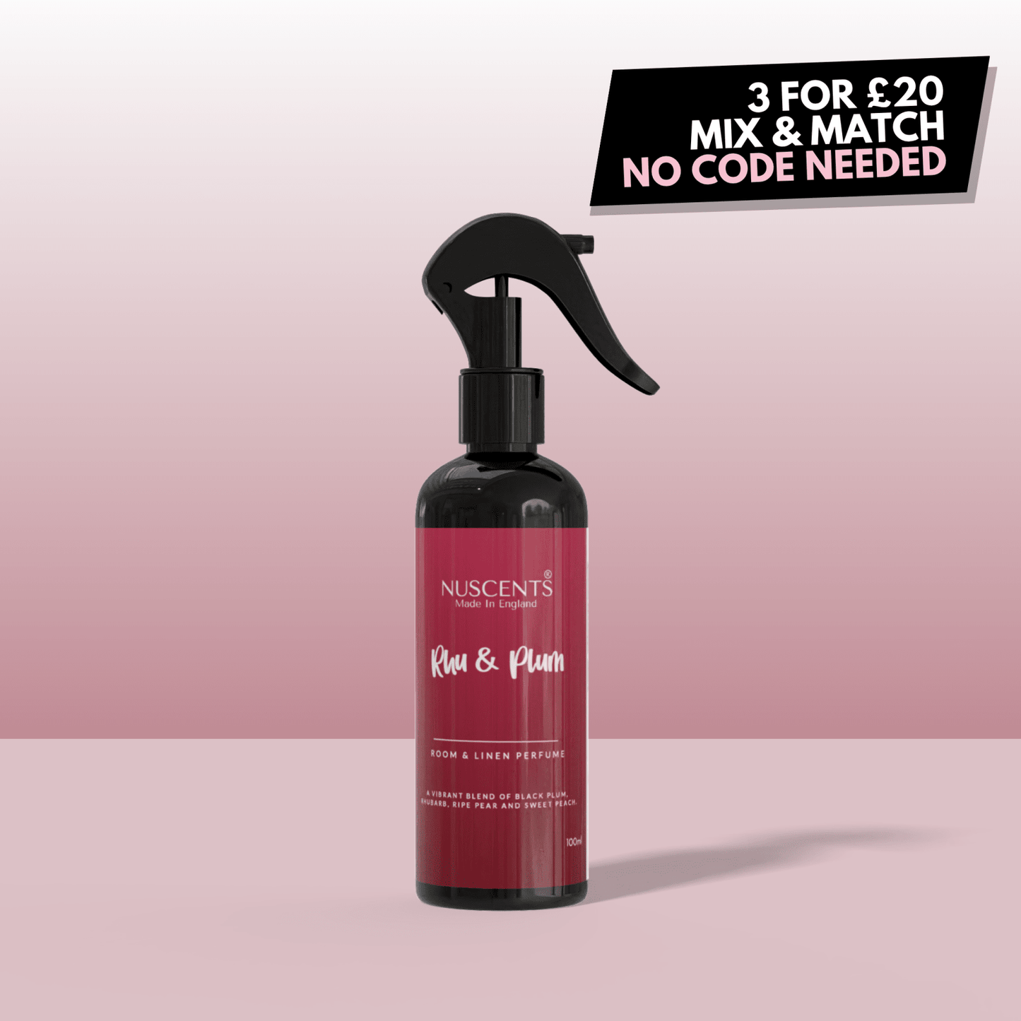 Rhu & Plum Room & Linen Perfume Spray - Nuscents