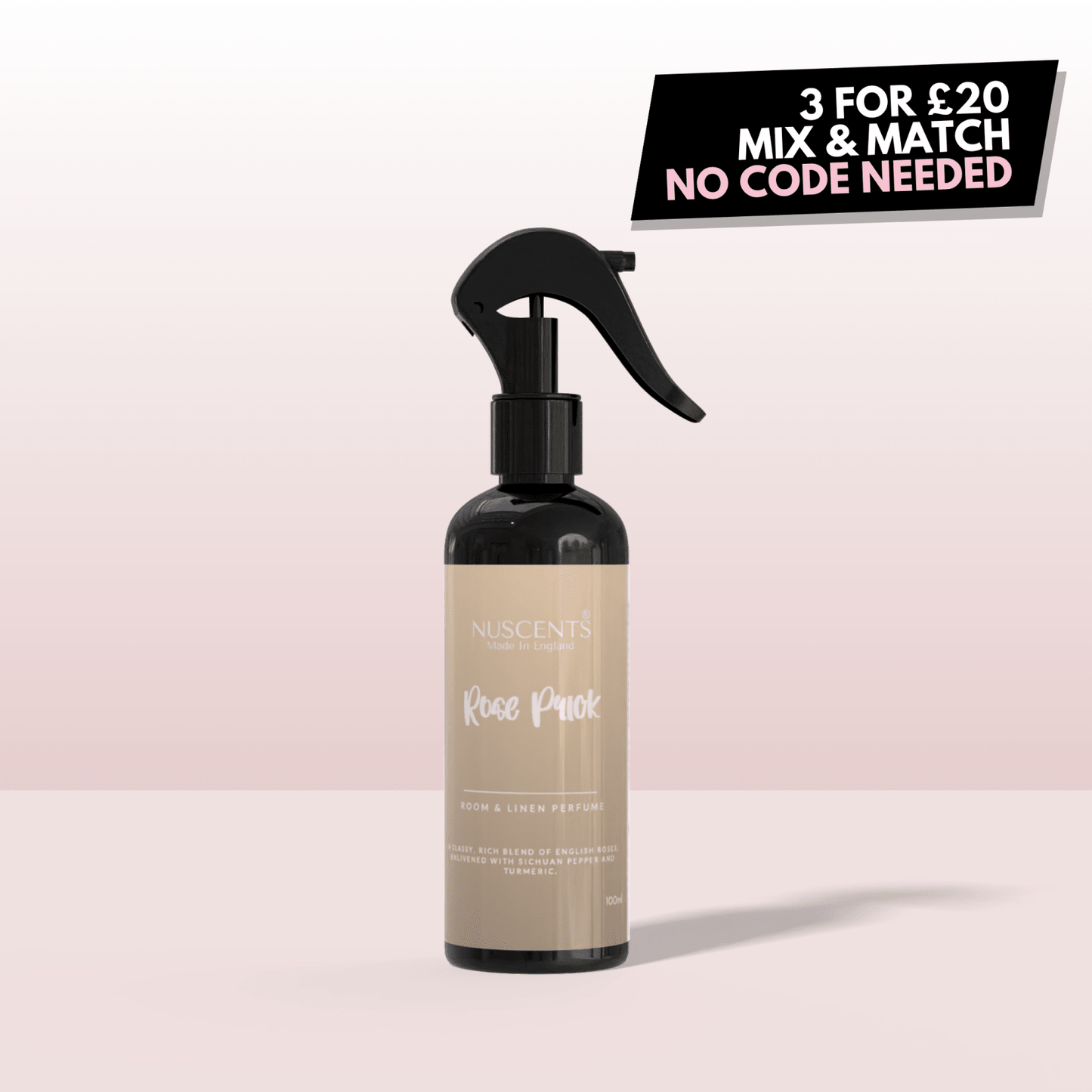 Rose Prick Room & Linen Perfume Spray - Nuscents