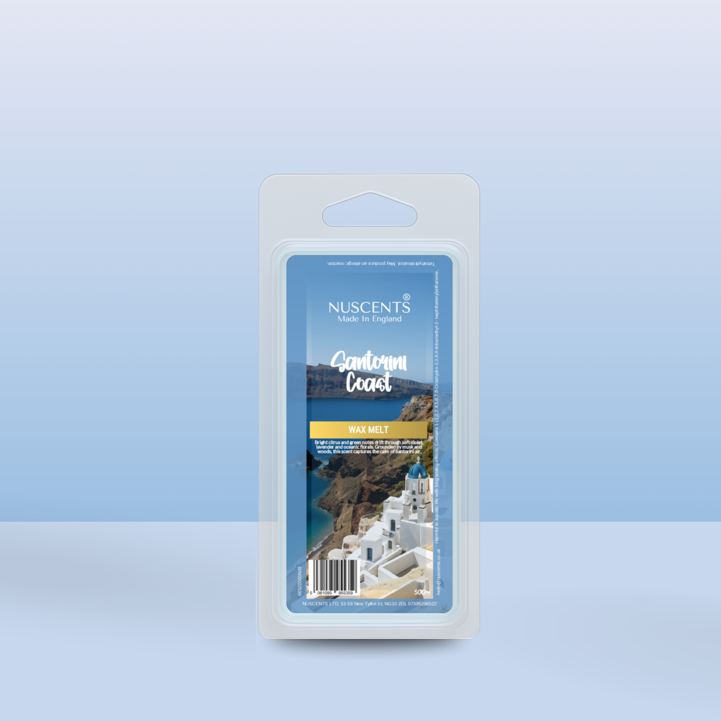 50g *NEW Santorini Coast Scented Wax Melt - Nuscents