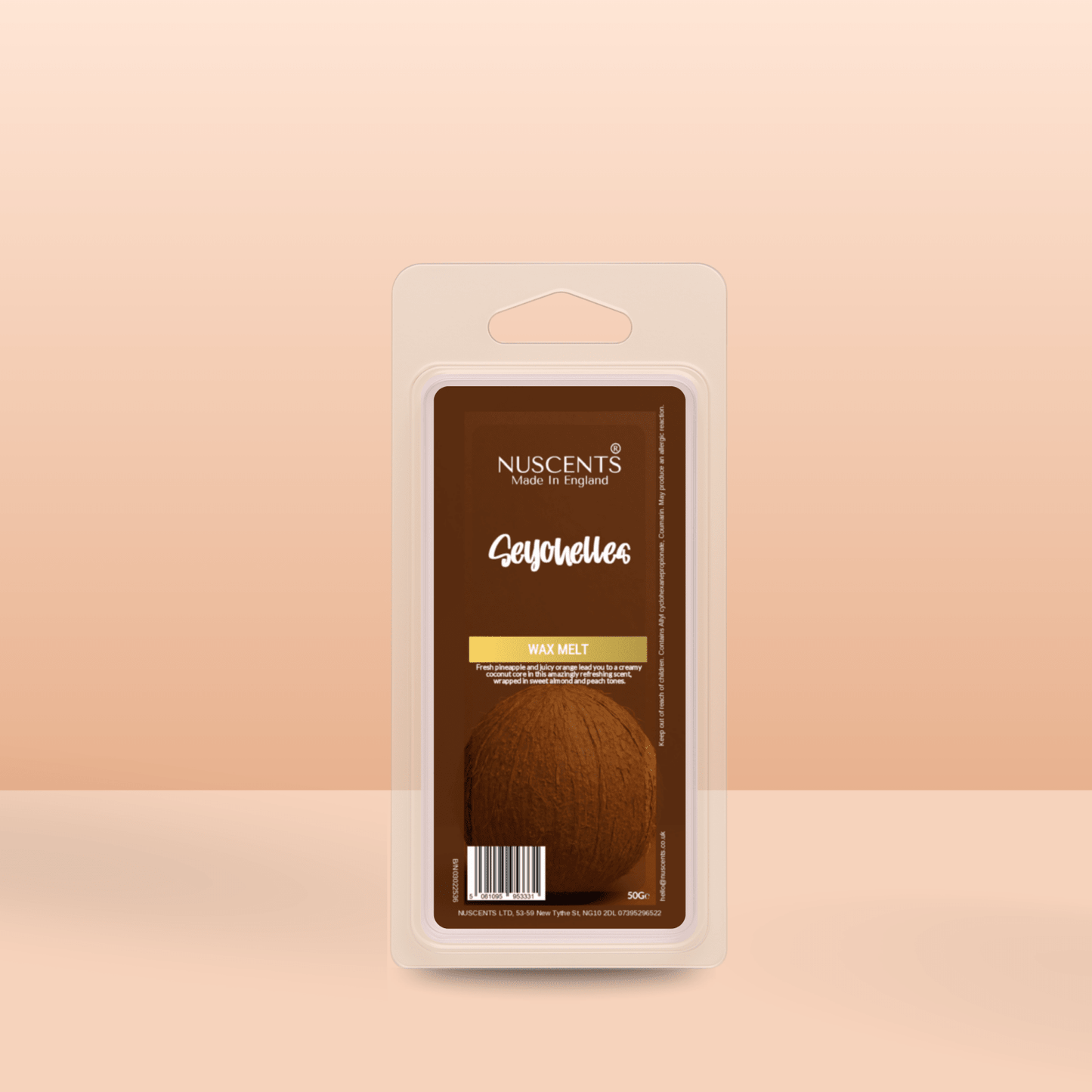 50g *Seychelles Scented Wax Melt - Nuscents