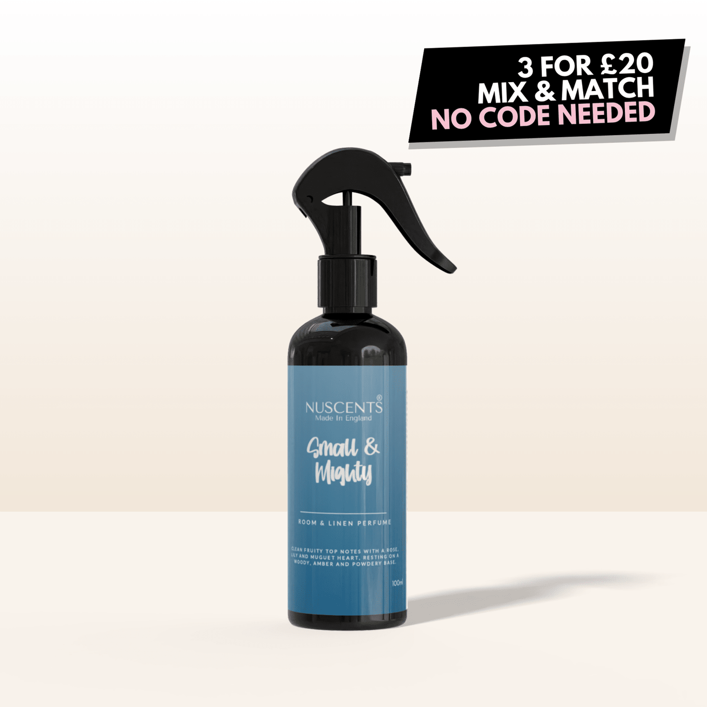 Small & Mighty Room & Linen Perfume Spray - Nuscents