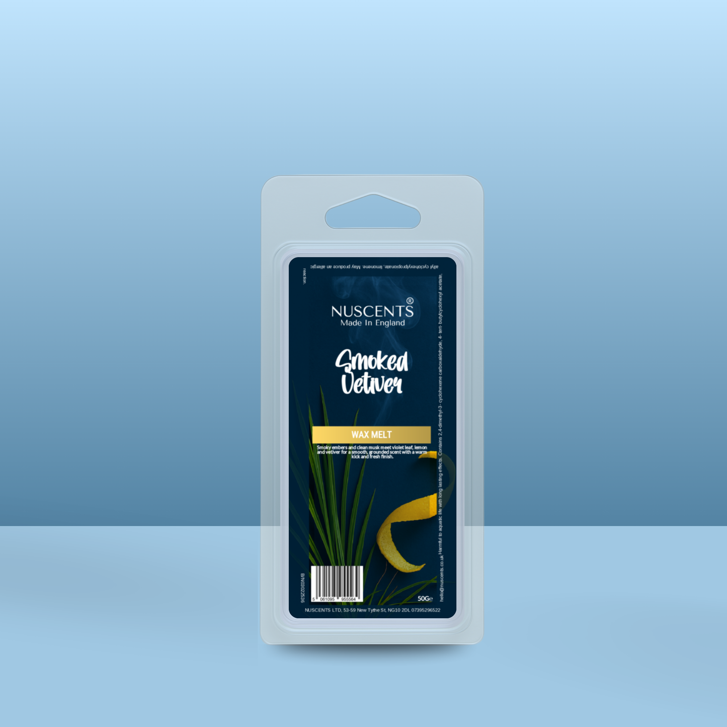 50g *NEW Smoked Vetiver Scented Wax Melt - Nuscents