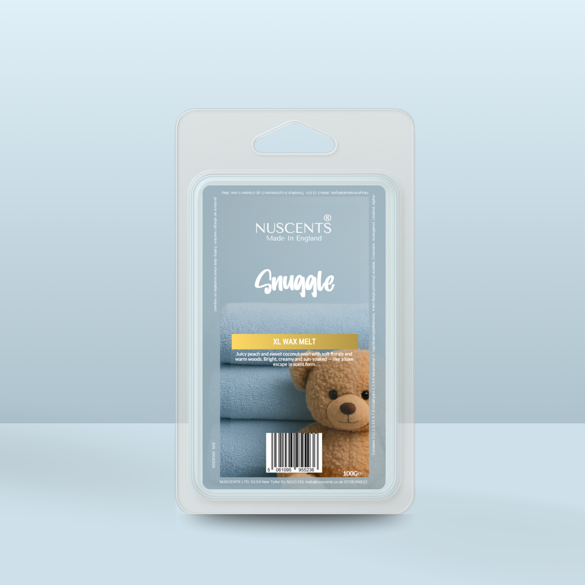*NEW Snuggle XL Wax Melt - Nuscents