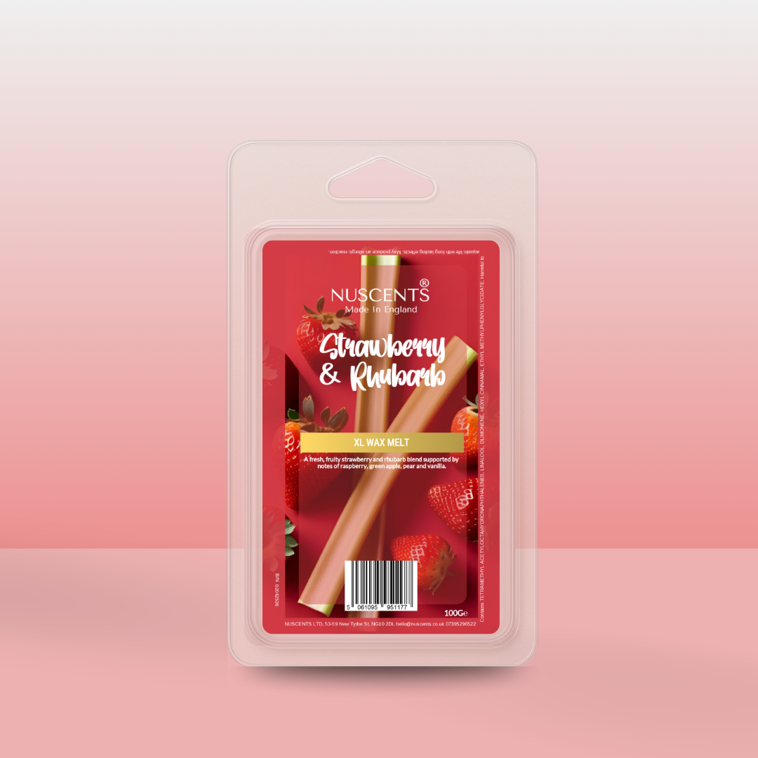 Strawberry & Rhubarb XL Wax Melt - Nuscents