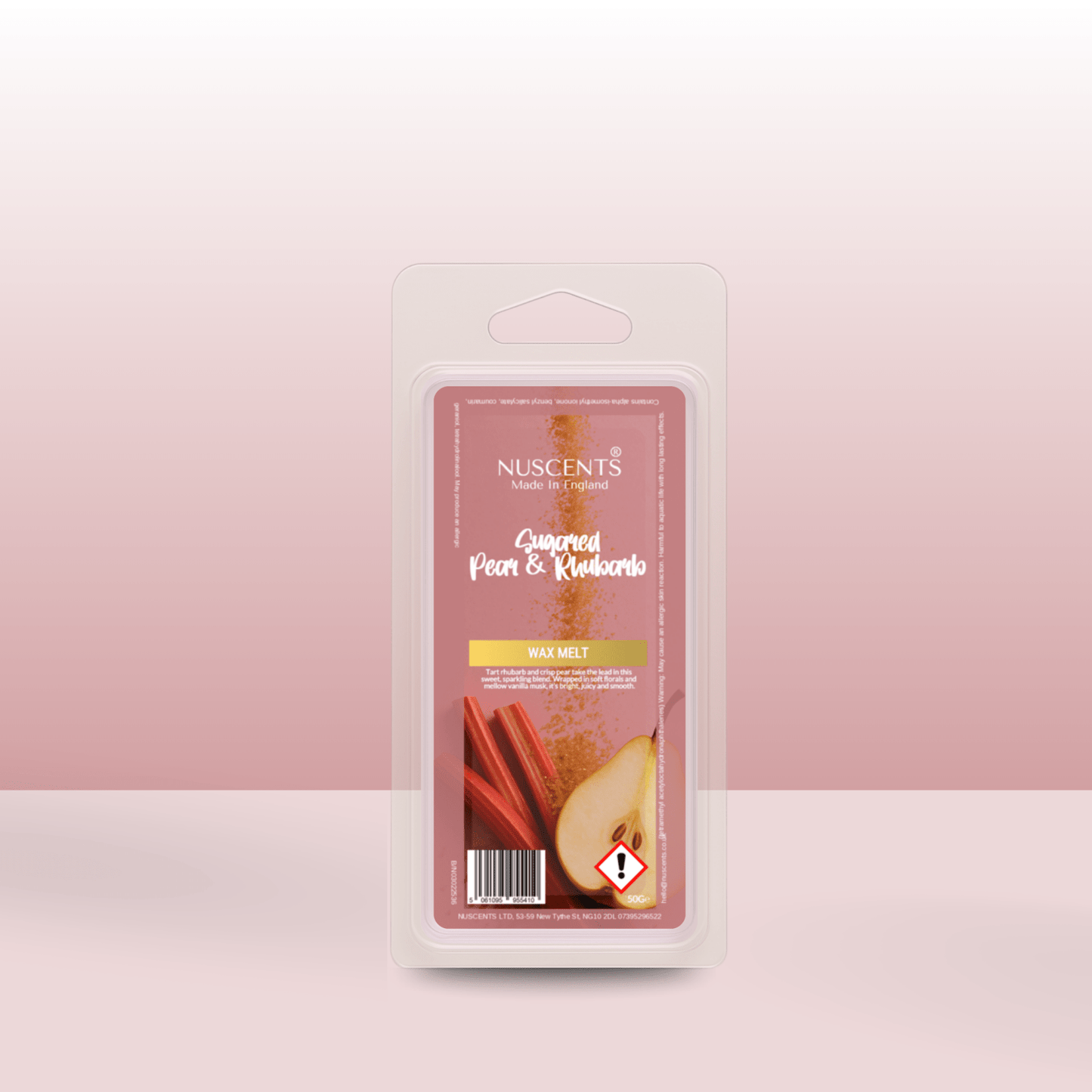 50g *Sugared Pear & Rhubarb Scented Wax Melt - Nuscents