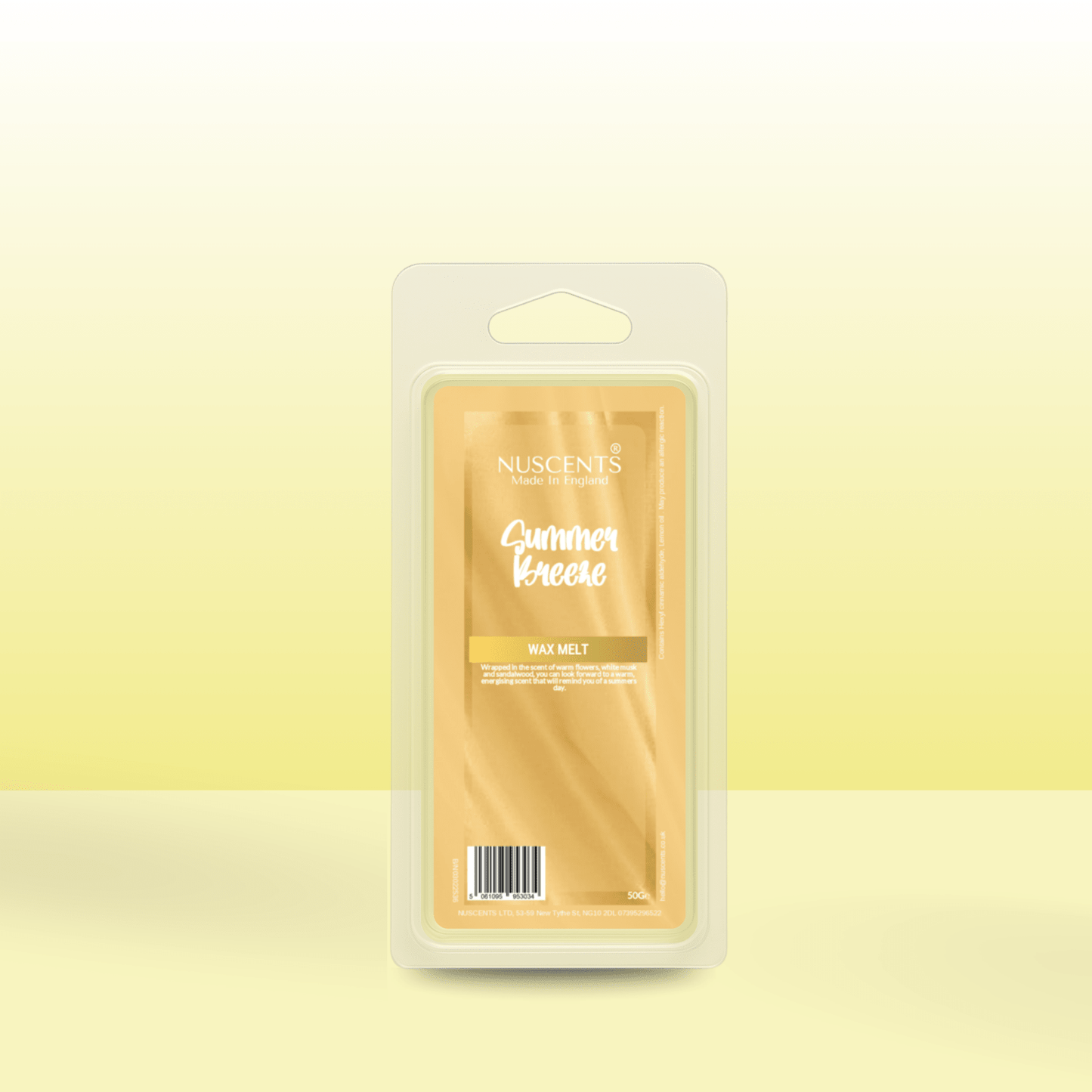 50g Summer Breeze Scented Wax Melt - Nuscents