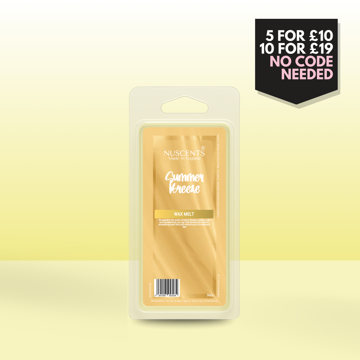 50g Summer Breeze Scented Wax Melt