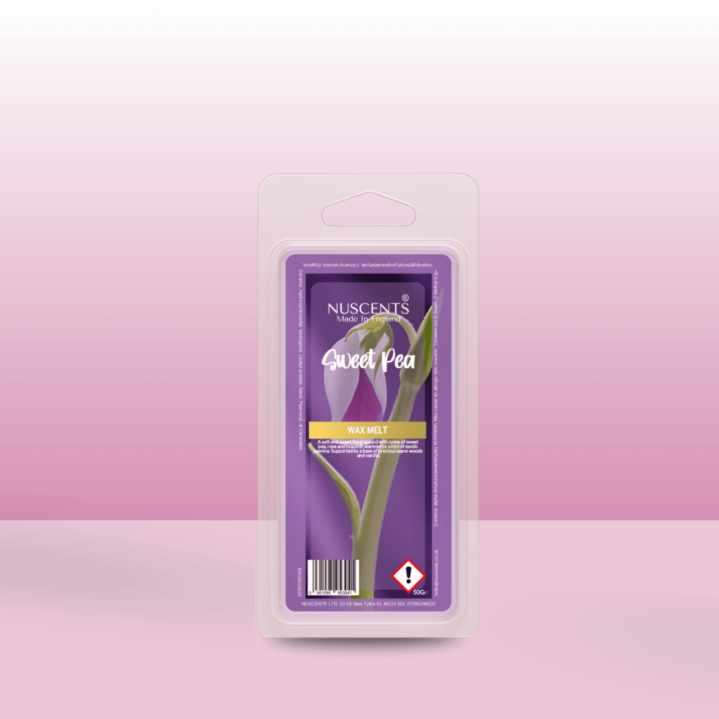 50g Sweet Pea Scented Wax Melt - Nuscents