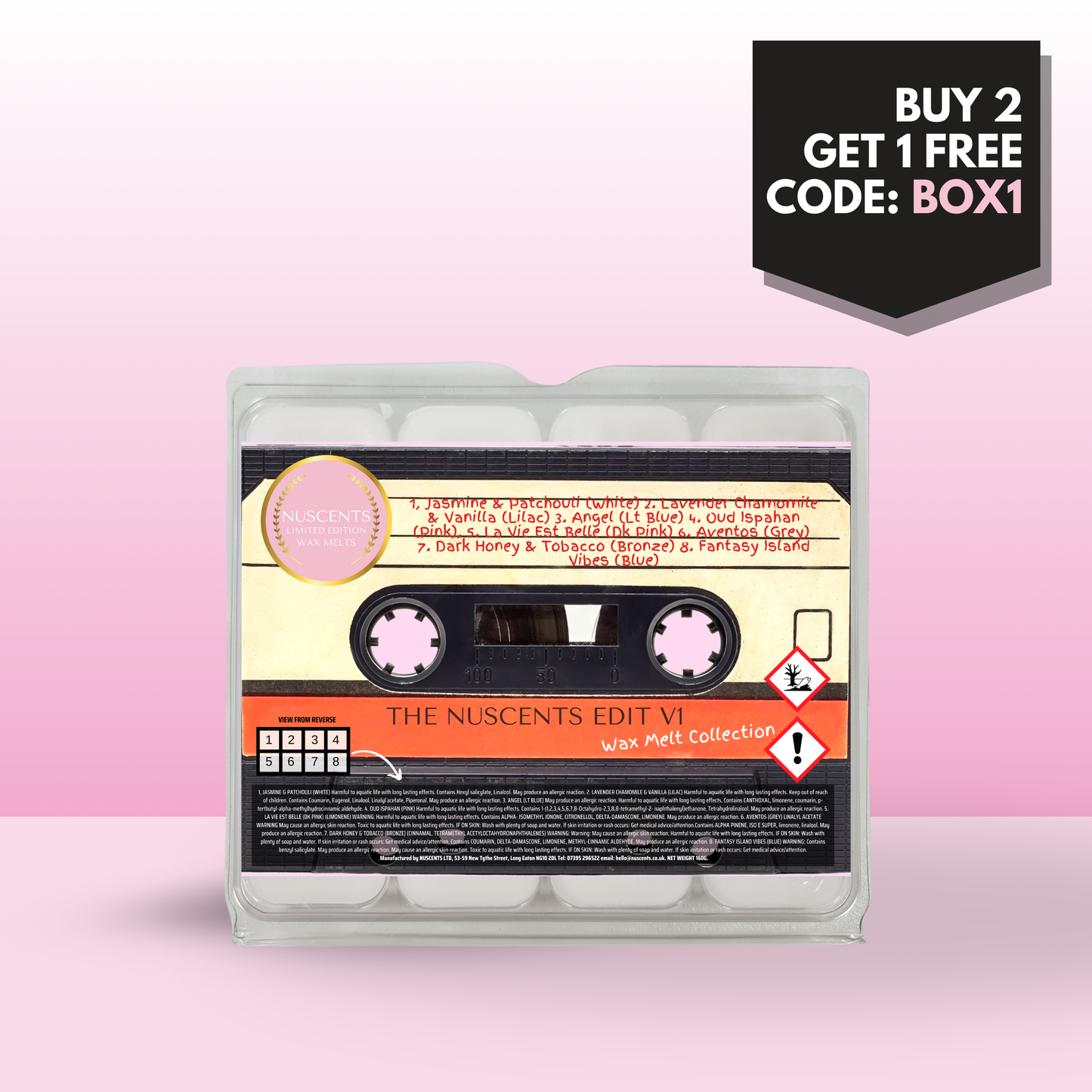 The Nuscents Edit V1 Wax Melt Scent Collection Box (Picked By Daryl) - Nuscents