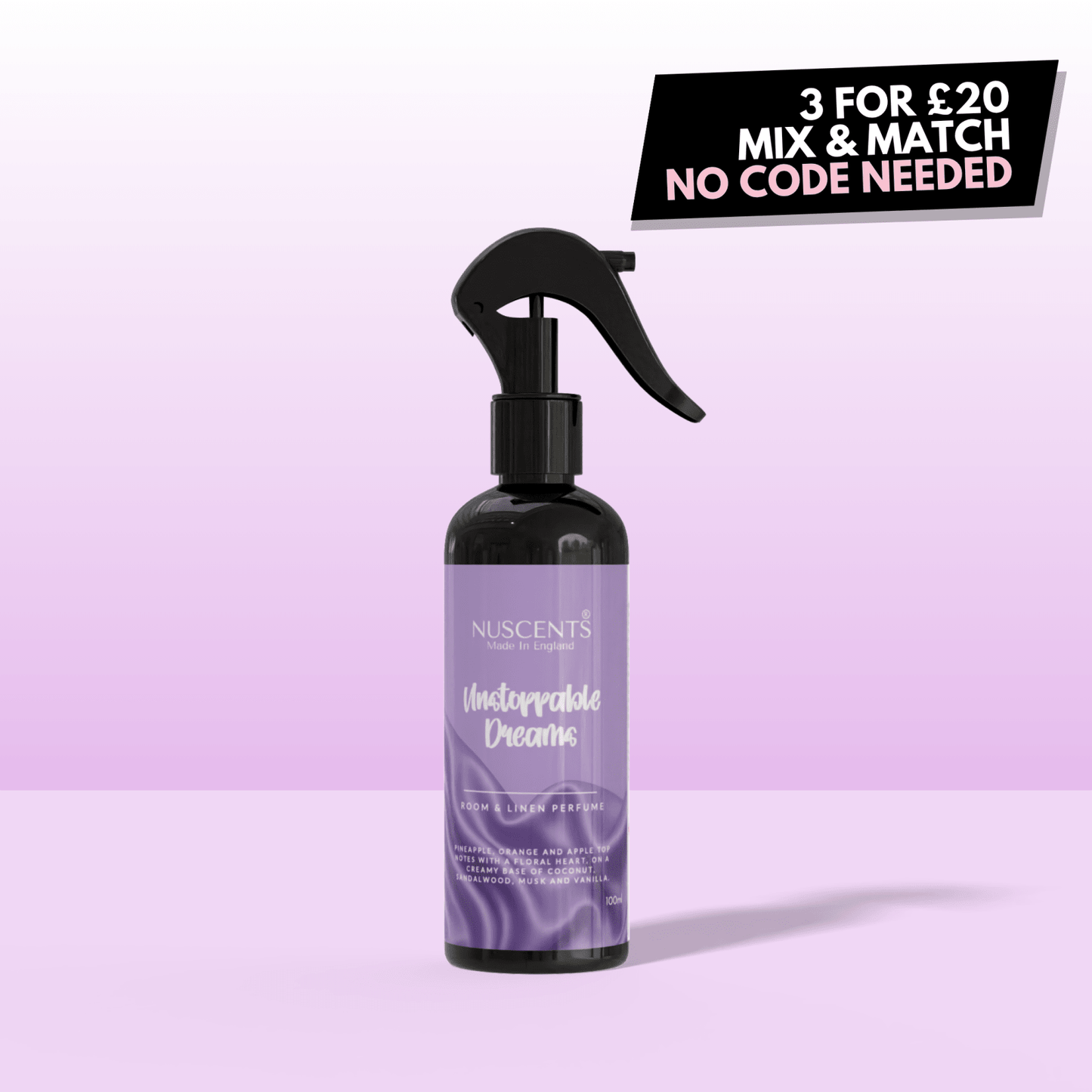 Unstoppable Dreams Room & Linen Perfume Spray - Nuscents