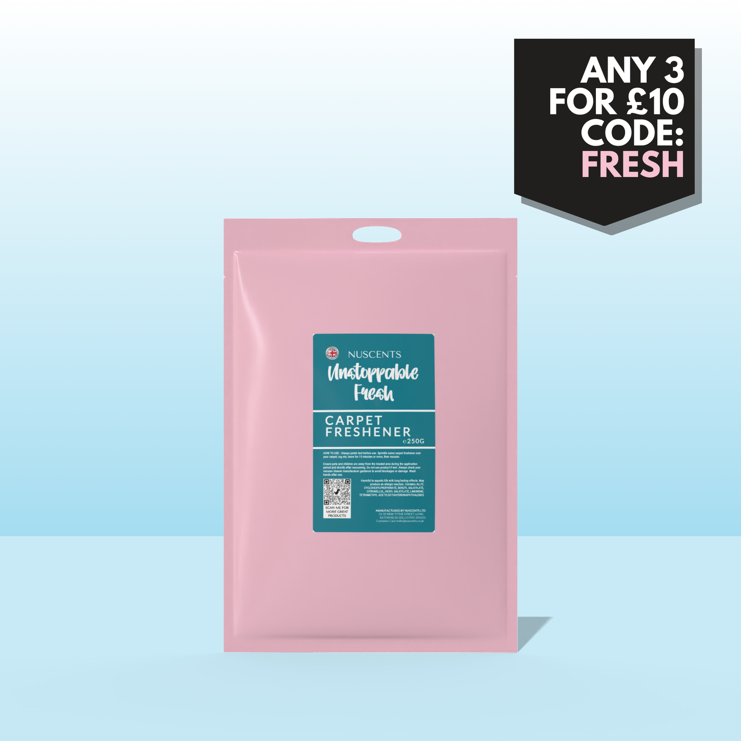 Unstoppable Fresh Carpet Freshener 250g - Nuscents