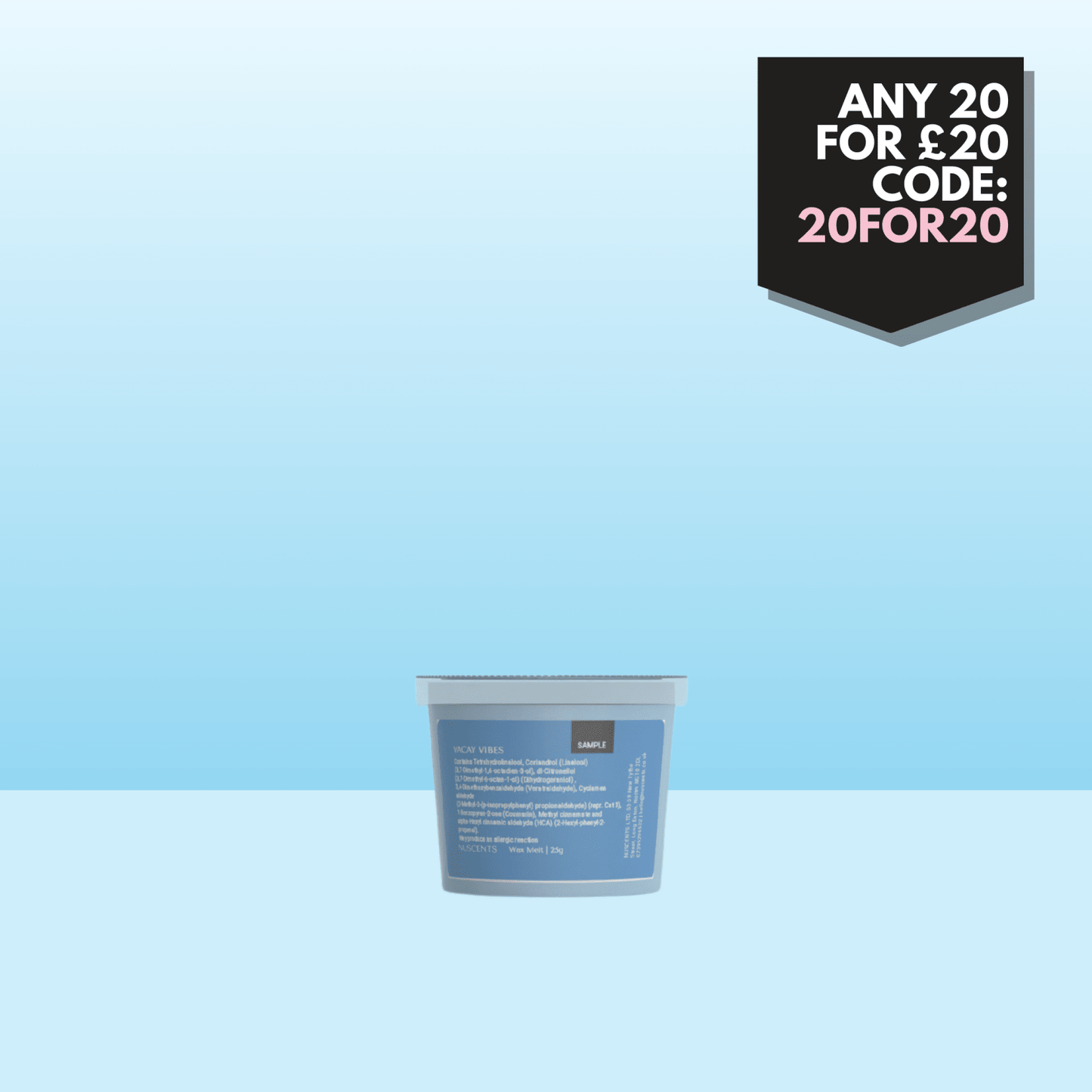 *Vacay Vibes Wax Melt Sample 25g - Nuscents