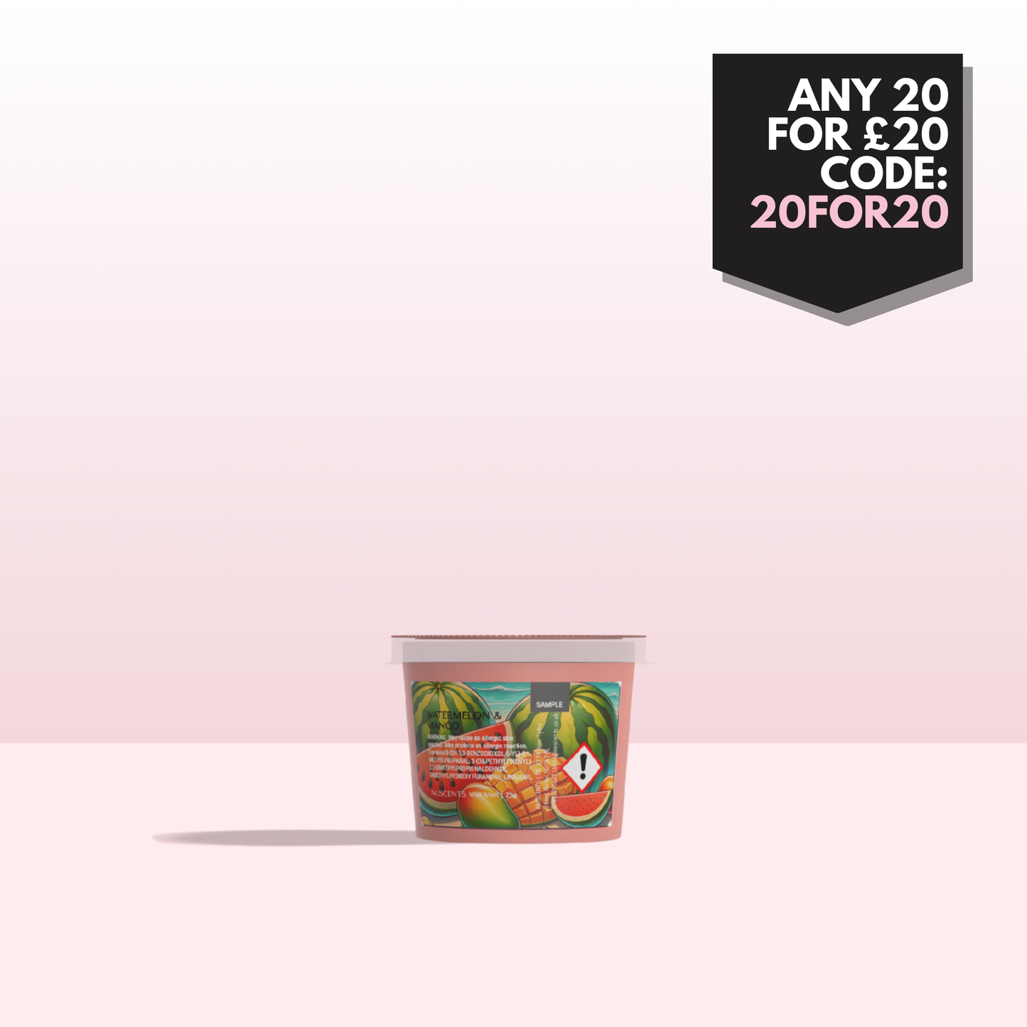 Watermelon & Mango Wax Melt Sample 25g - Nuscents