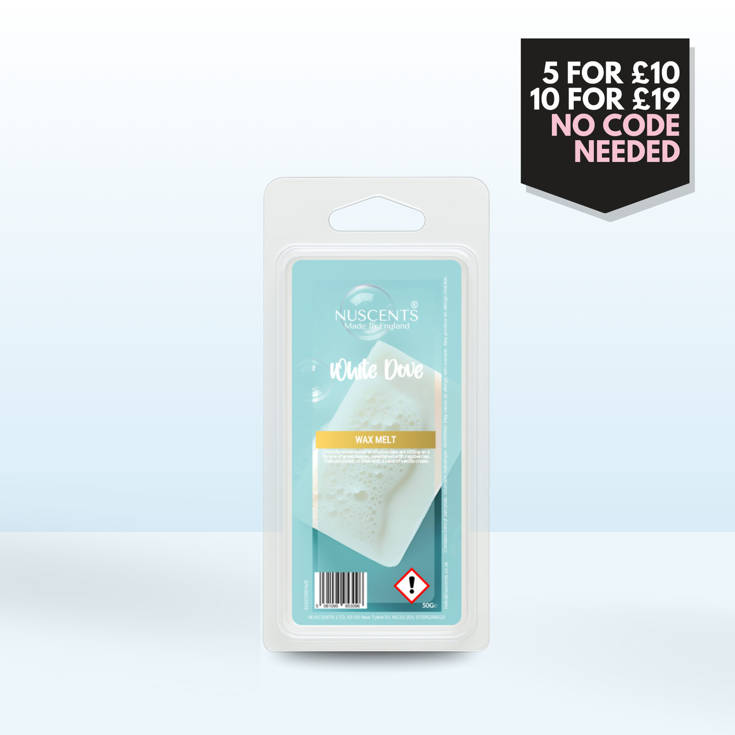 50g White Dove Scented Wax Melt