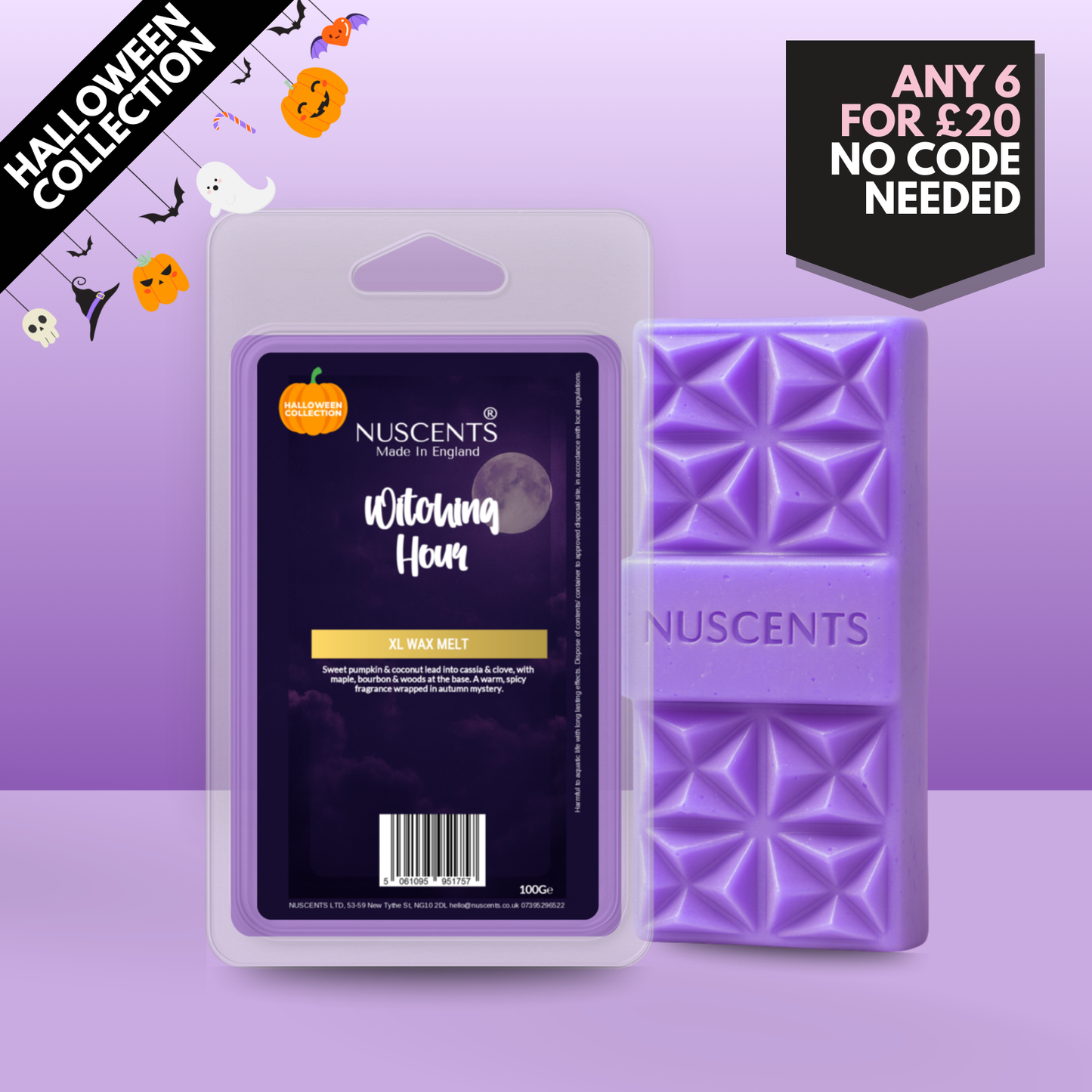 *Halloween Witching Hour Wax Melt 100g XL