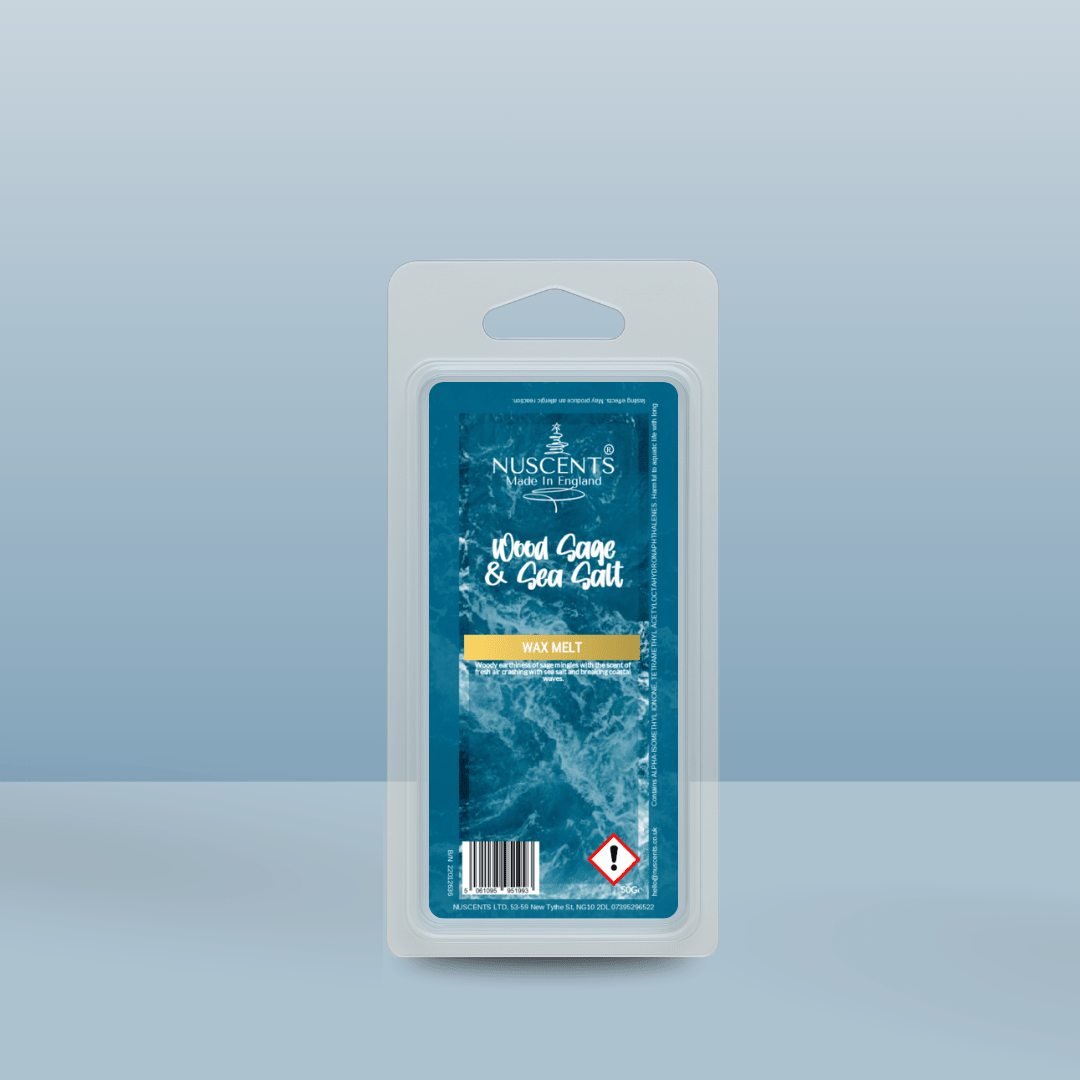 50g *Wood Sage & Sea Salt Scented Wax Melt - Nuscents