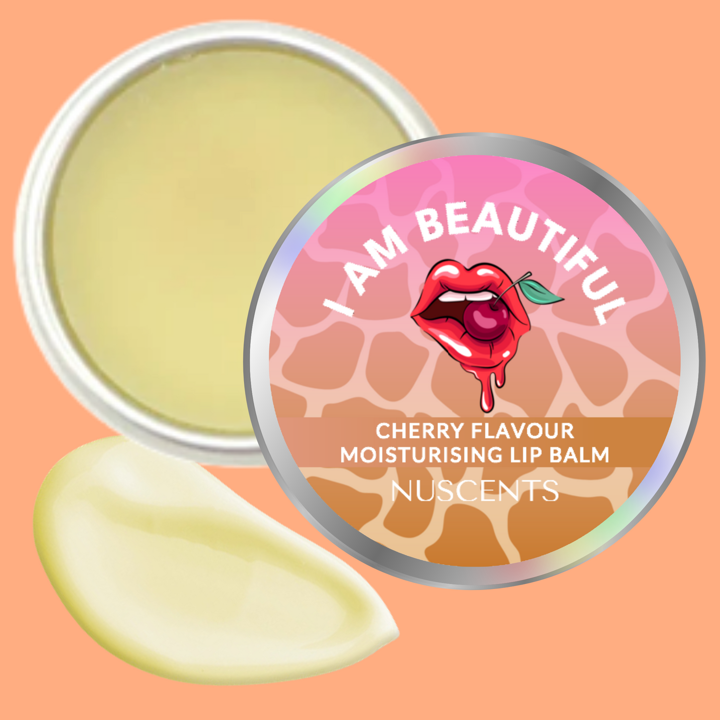 LAST CHANCE I Am Beautiful Cherry Flavour Lip Balm